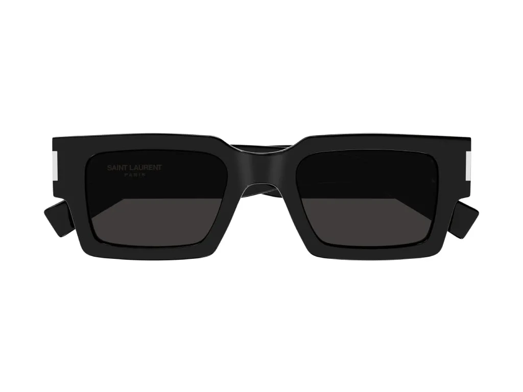 SAINT LAURENT SL 572 001 Occhiali da sole Acetato Nero Grigio Squadrata - immagine 2