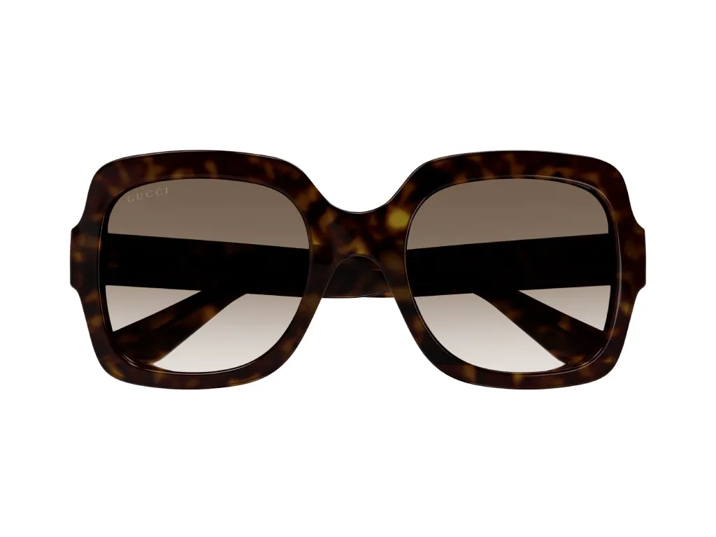 Gucci GG1337S 003 Occhiali da sole Plastica Havana Marrone Oversize Sfumato - immagine 2