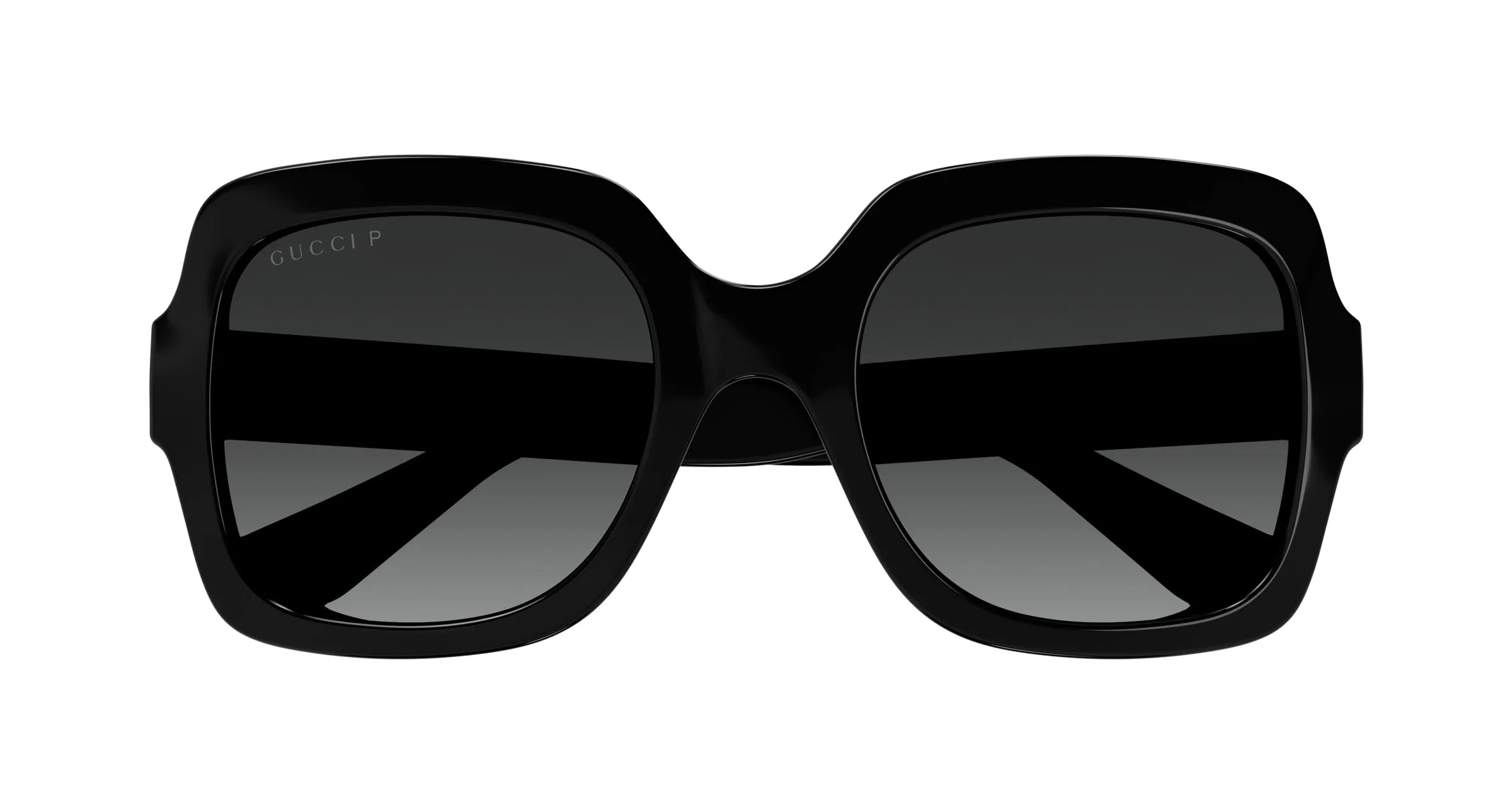 Gucci GG1337S 002 Occhiali da sole Plastica Nero Grigio Oversize Polarizzata - immagine 2
