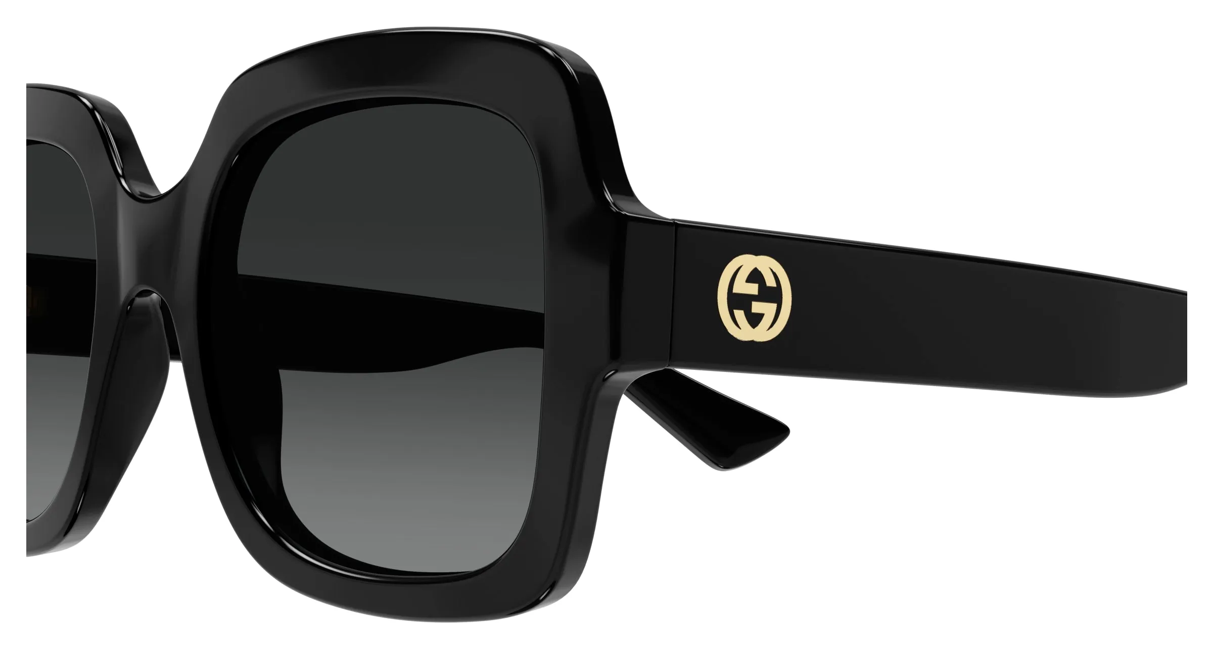 Gucci GG1337S 002 Occhiali da sole Plastica Nero Grigio Oversize Polarizzata - immagine 3
