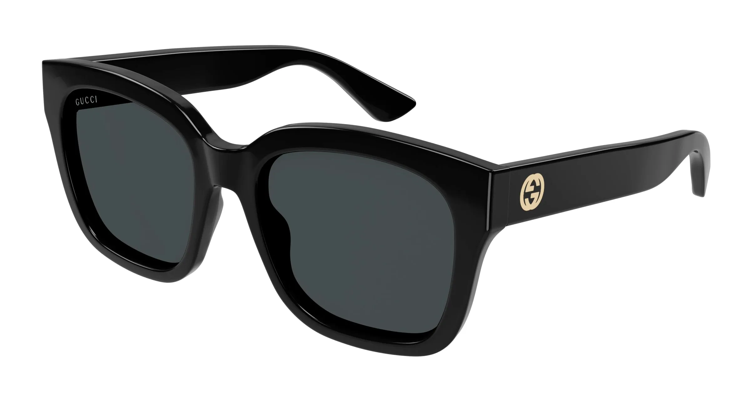 Gucci GG1338SK 001 Occhiali da sole Iniettato Nero Grigio Squadrata Normale - immagine 1