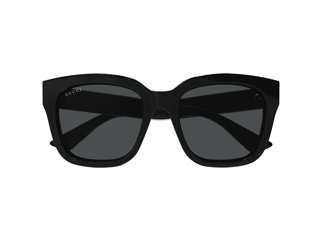 Gucci GG1338SK 001 Occhiali da sole Iniettato Nero Grigio Squadrata Normale - immagine 2