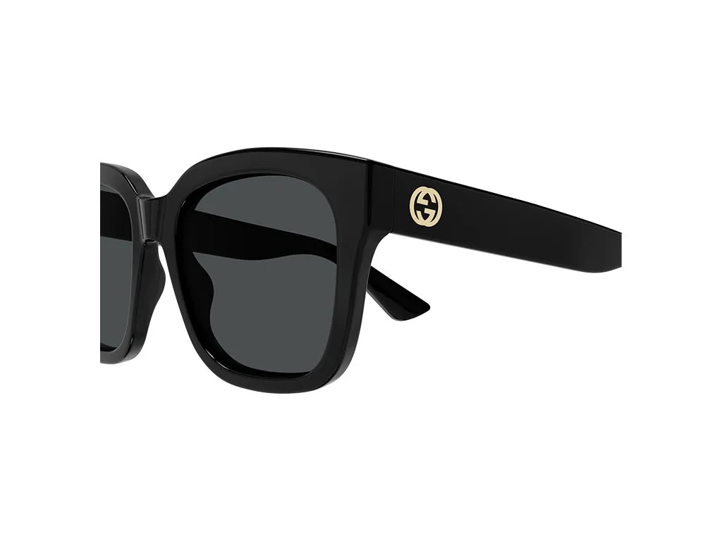 Gucci GG1338SK 001 Occhiali da sole Iniettato Nero Grigio Squadrata Normale - immagine 4