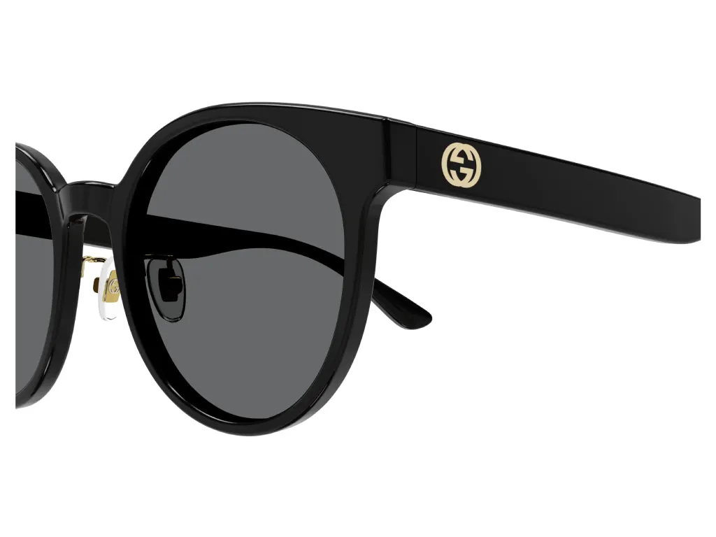 Gucci GG1339SK 002 Occhiali da sole Plastica Nero Grigio Rotonda Polarizzata - immagine 4