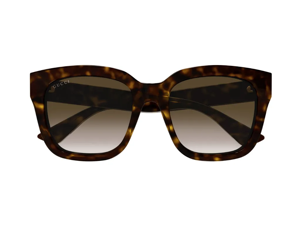Gucci GG1338S 003 Occhiali da sole Plastica Havana Marrone Squadrata Sfumato - immagine 2