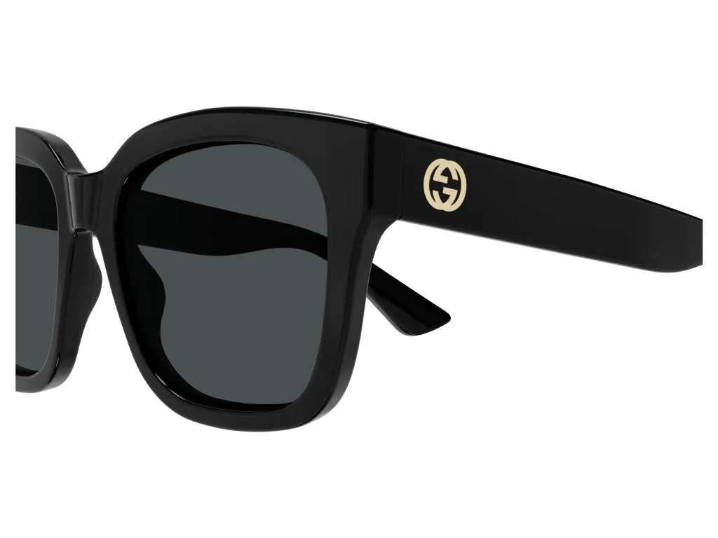 Gucci GG1338S 001 Occhiali da sole Plastica Nero Grigio Squadrata - immagine 4