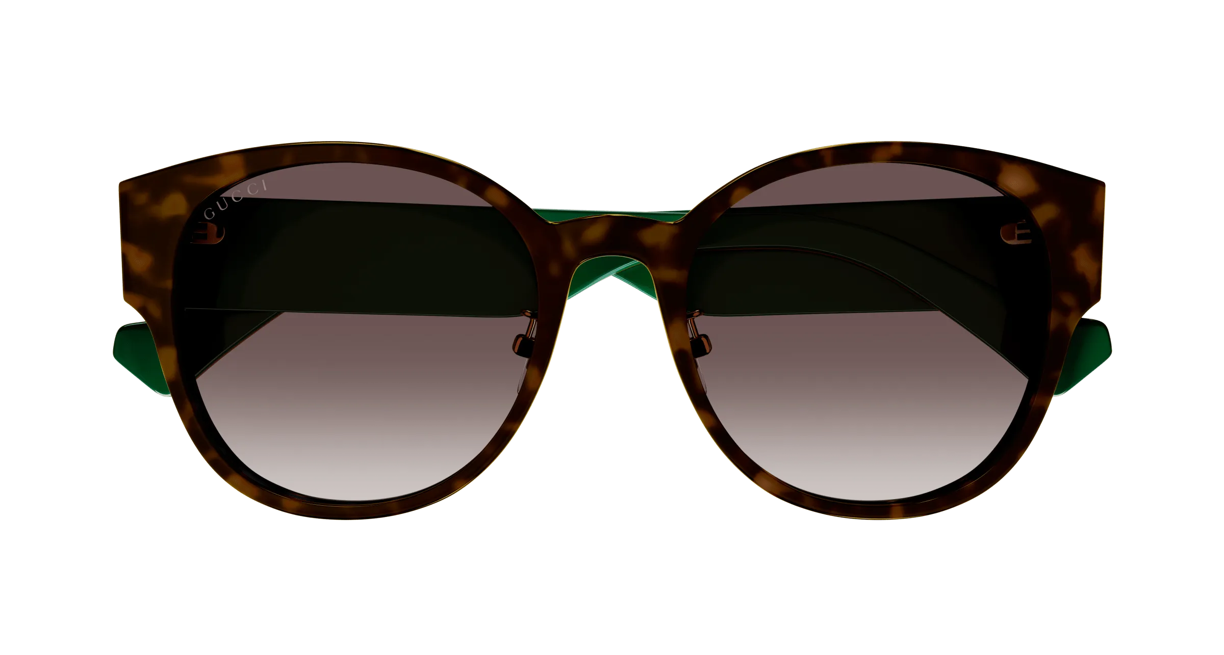 Gucci GG1304SK 002 Occhiali da sole Acetato Havana Marrone Rotonda Sfumato - immagine 2