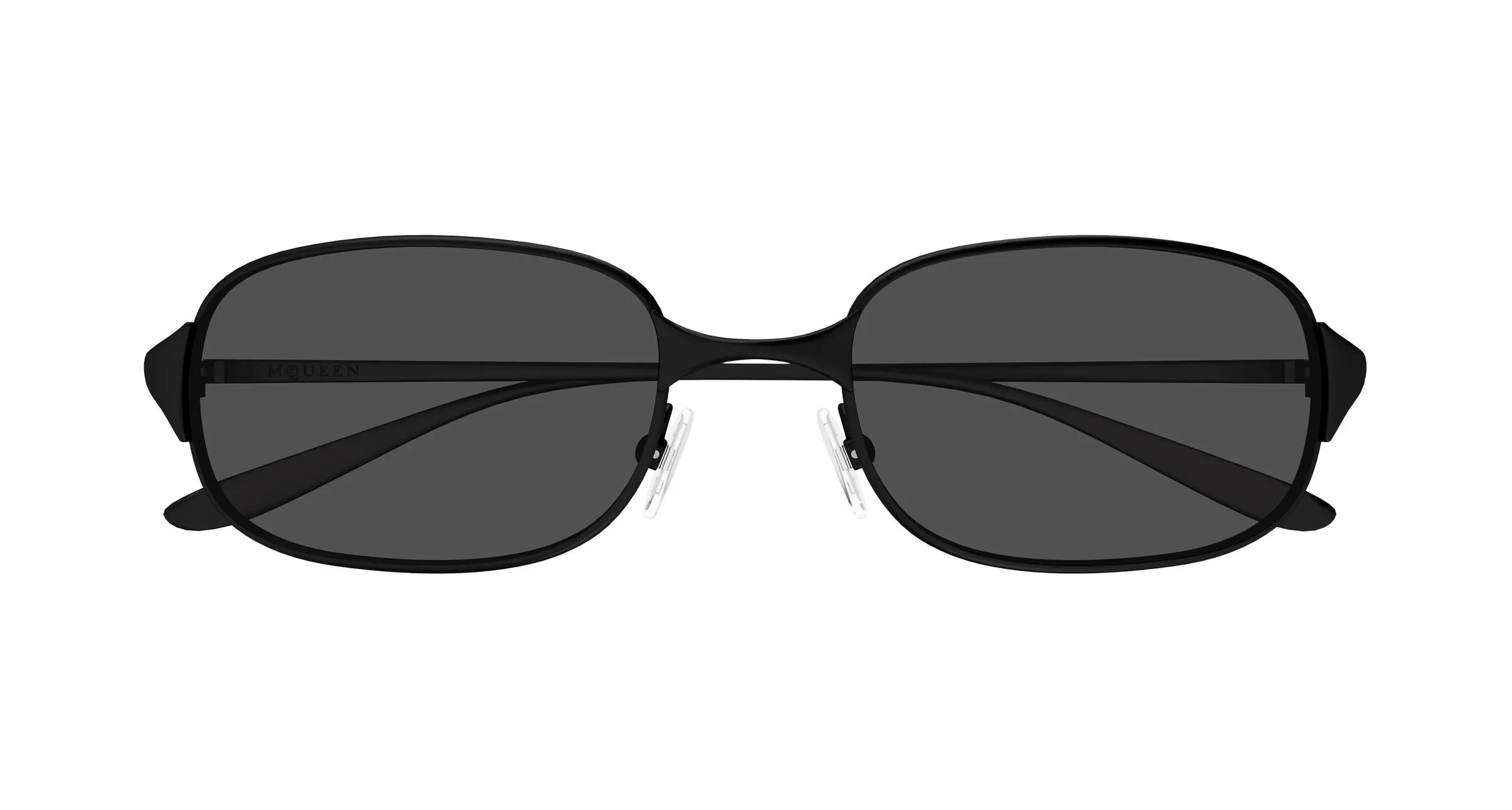 Alexander McQueen AM0588S 001 Occhiali da sole Metallo Nero Grigio Rotonda - immagine 2