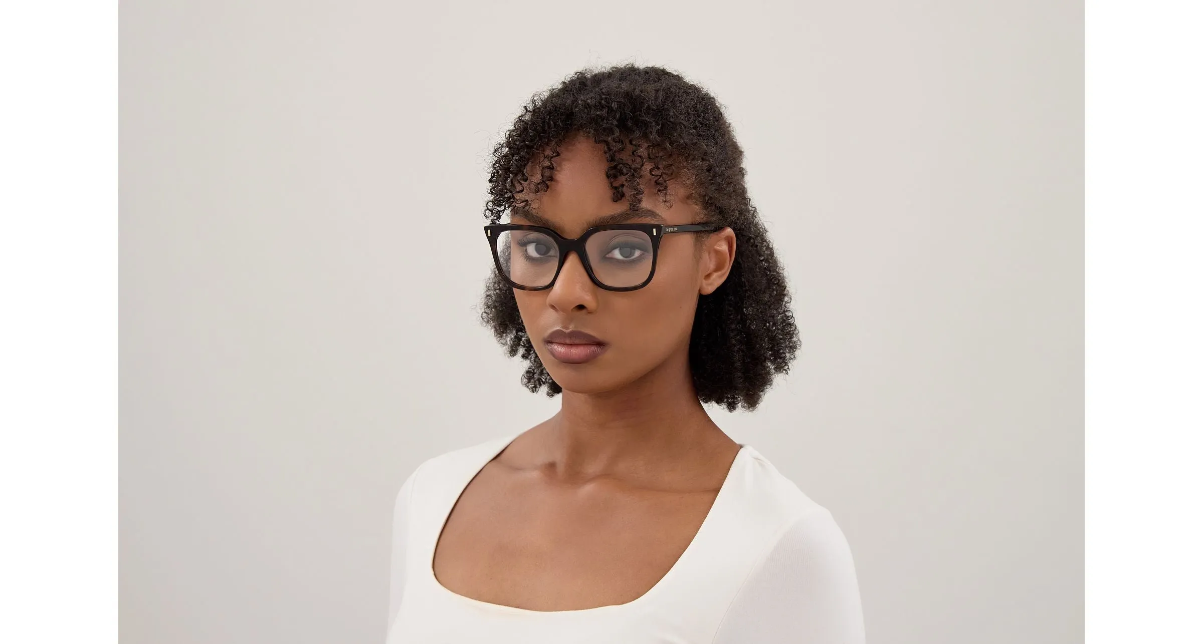 Alexander McQueen AM0585O 002 Montature da vista Acetato Havana Trasparente Squadrata - immagine 4