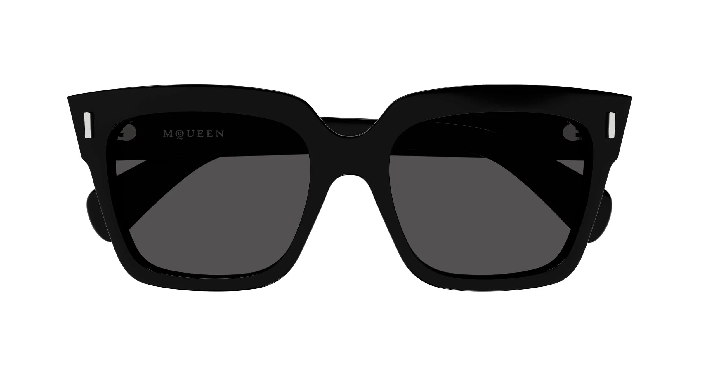 Alexander McQueen AM0583S 001 Occhiali da sole Acetato Nero Grigio Squadrata - immagine 2