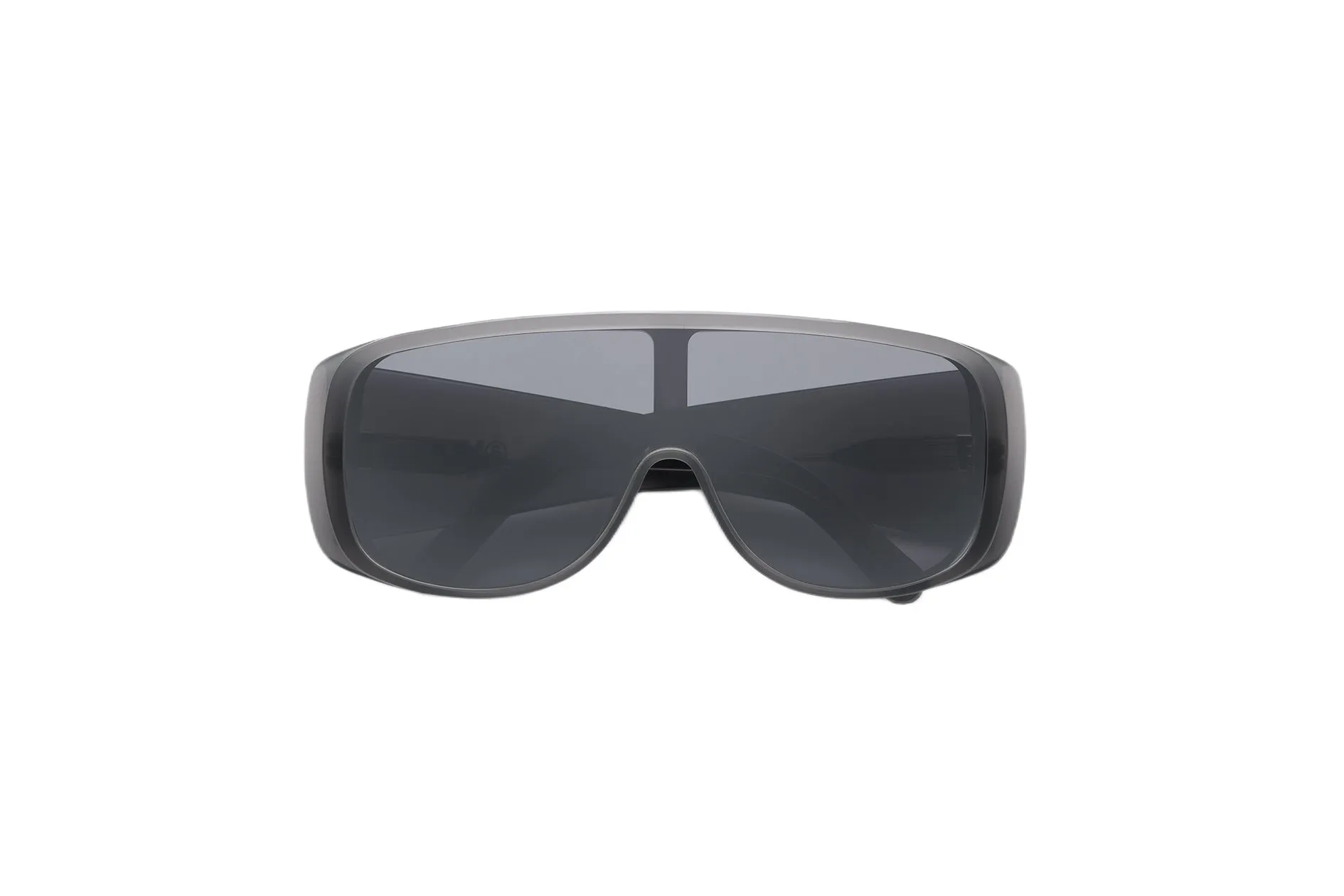 MM6 Maison Margiela X6C Margiela MM6 Mask Grey Occhiali da sole Acetato Grigio Grigio Maschera Specchiato - immagine 2