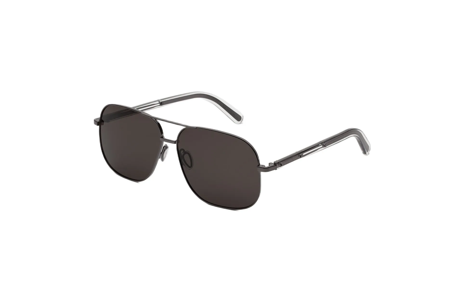MM6 Maison Margiela YY9 Lunettes 21 Noir Occhiali da sole Metallo Nero Nero Squadrata Normale - immagine 1