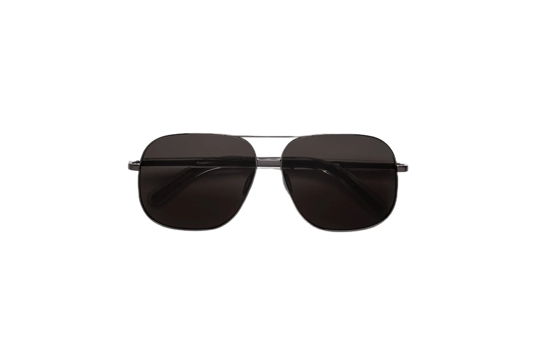 MM6 Maison Margiela YY9 Lunettes 21 Noir Occhiali da sole Metallo Nero Nero Squadrata Normale - immagine 2