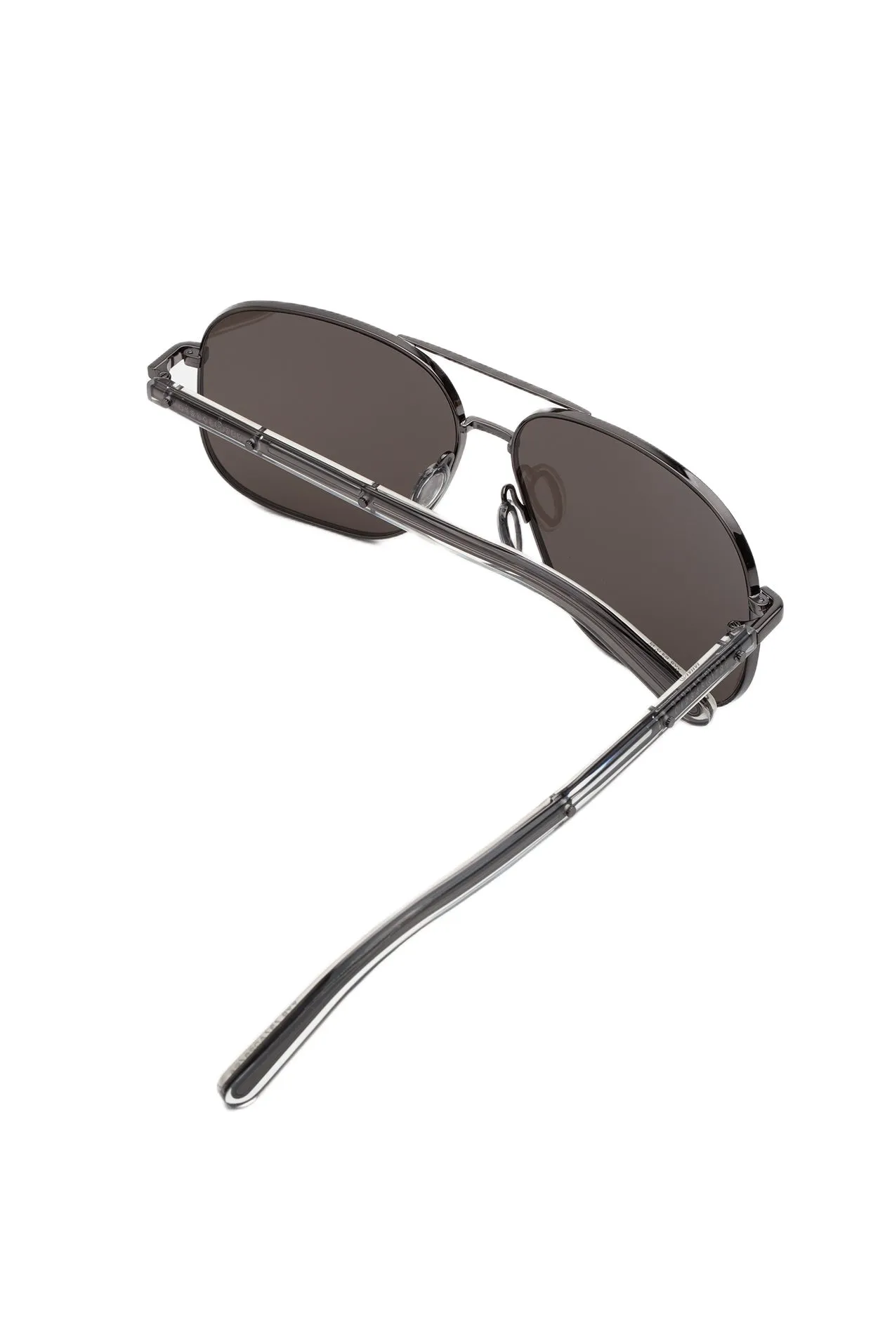 MM6 Maison Margiela YY9 Lunettes 21 Noir Occhiali da sole Metallo Nero Nero Squadrata Normale - immagine 3