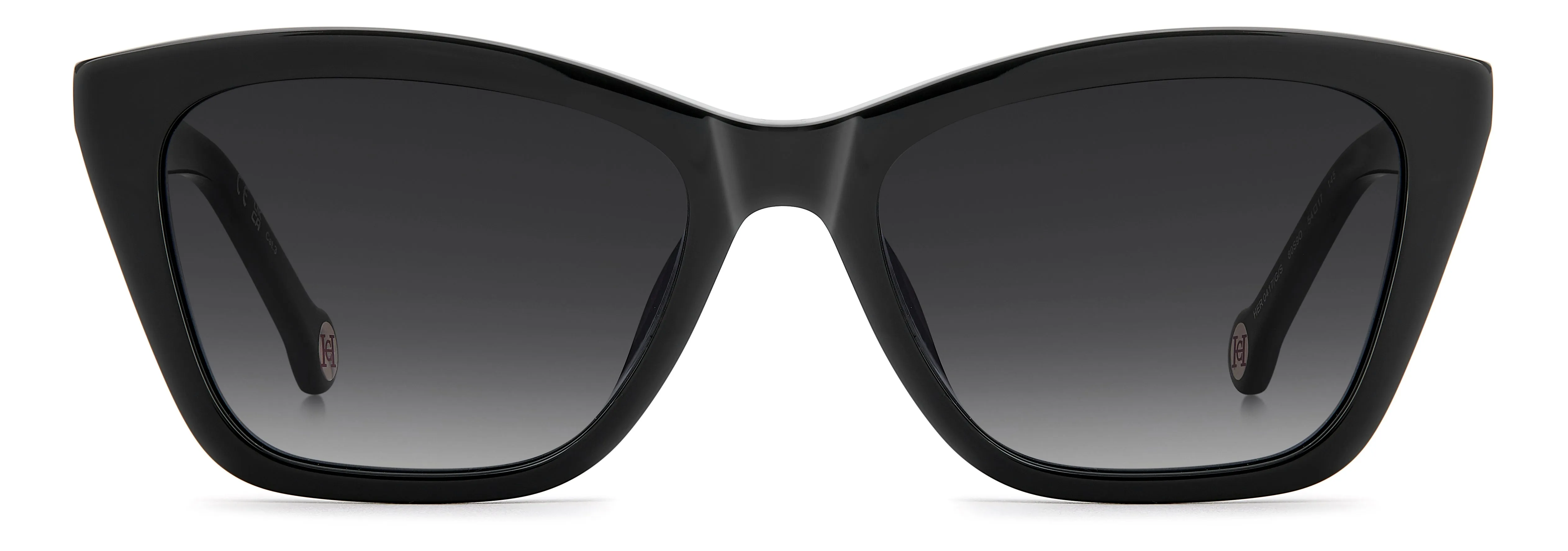 Carolina Herrera HER 0417/G/S 80S/9O Occhiali da sole Acetato Nero Grigio Squadrata Normale Sfumato - immagine 2