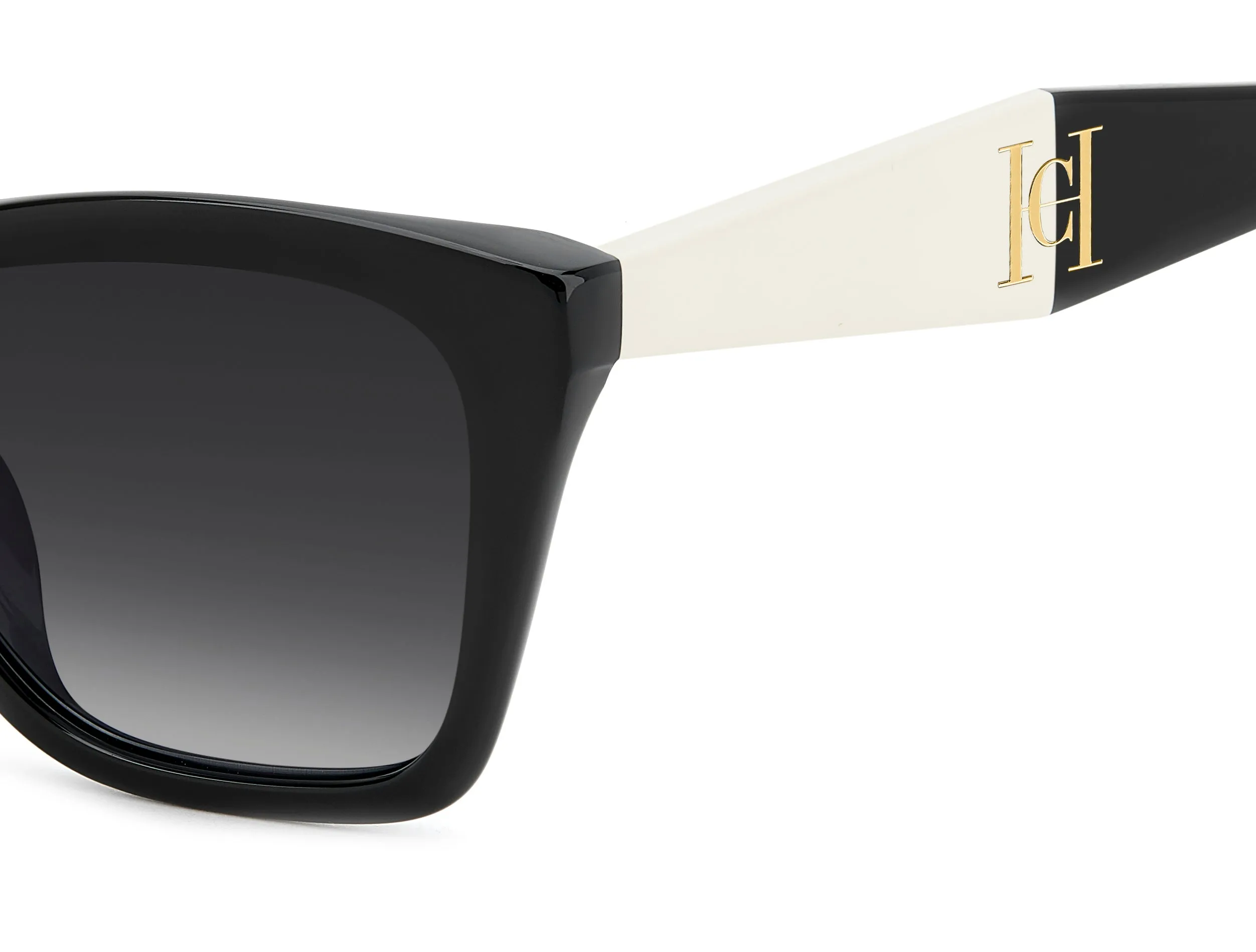 Carolina Herrera HER 0417/G/S 80S/9O Occhiali da sole Acetato Nero Grigio Squadrata Normale Sfumato - immagine 3