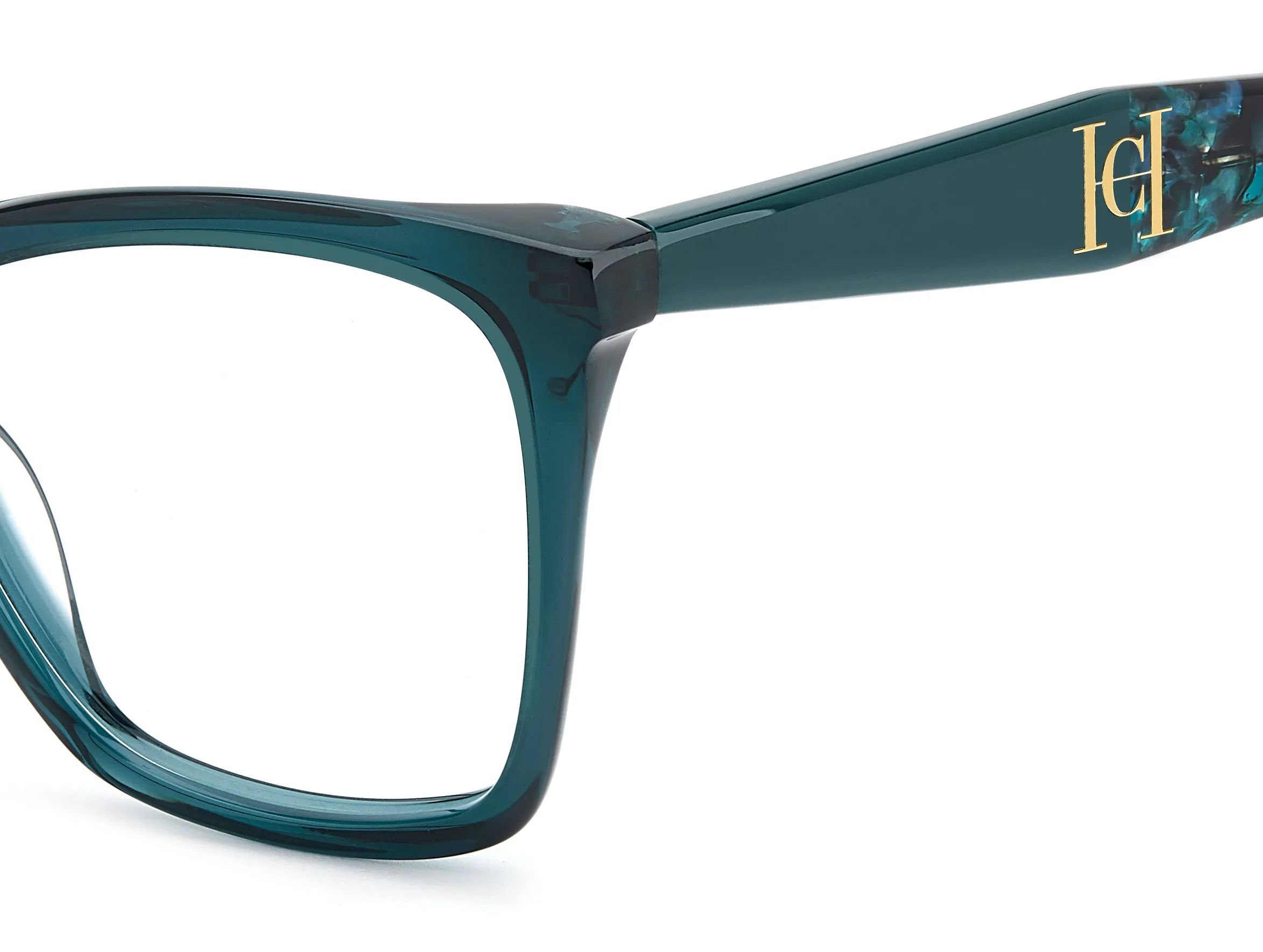 Carolina Herrera HER 0419 ZI9 Montature da vista Acetato Verde Squadrata Normale - immagine 3