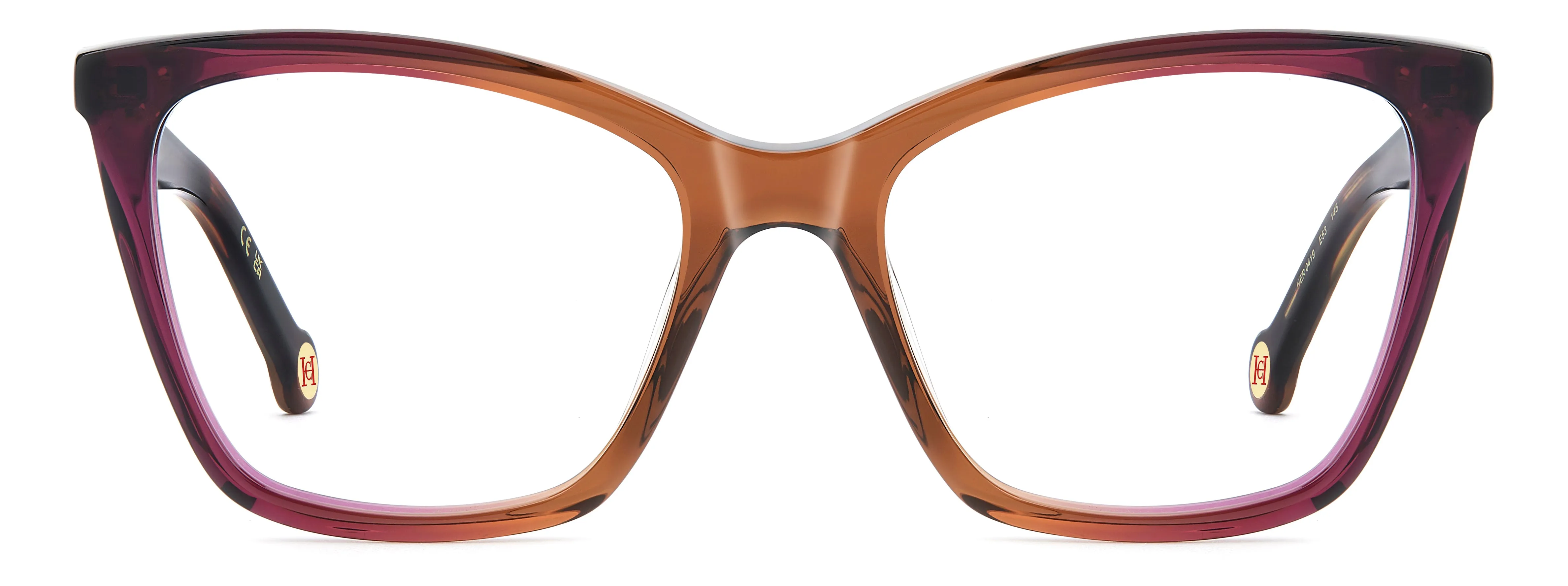 Carolina Herrera HER 0419 E53 Montature da vista Acetato Viola Squadrata Normale - immagine 2