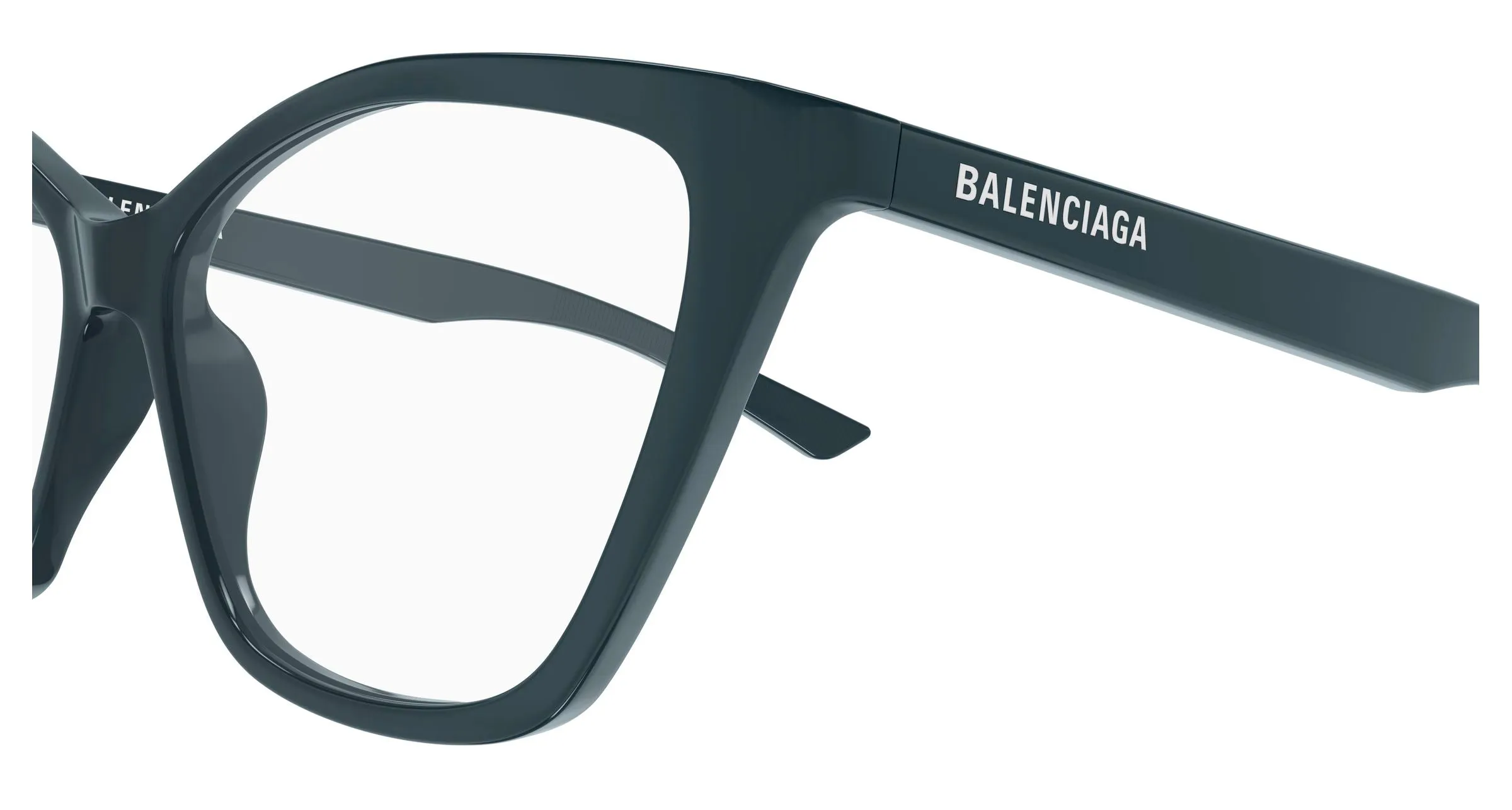 Balenciaga BB0405O 006 Montature da vista Acetato Blu Trasparente Farfalla - immagine 3