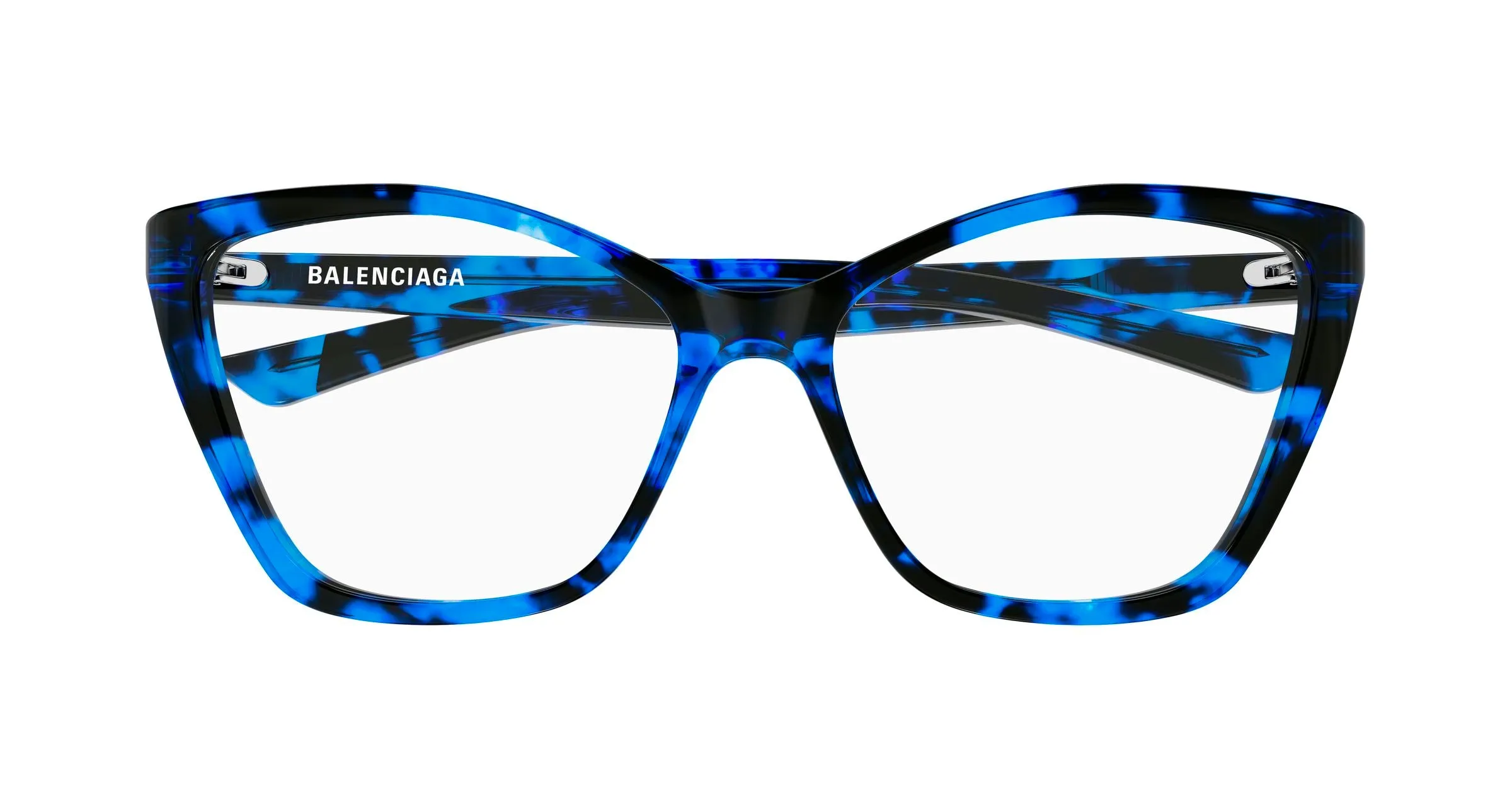 Balenciaga BB0405O 005 Montature da vista Acetato Blu Trasparente Farfalla - immagine 2