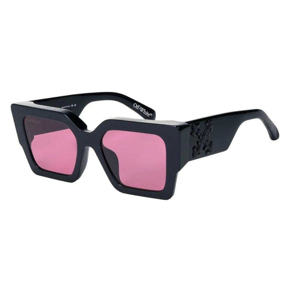 Off-White OW1072 CATALINA 021 Occhiali da sole Acetato Nero Rosso Cat Eye Normale - immagine 1