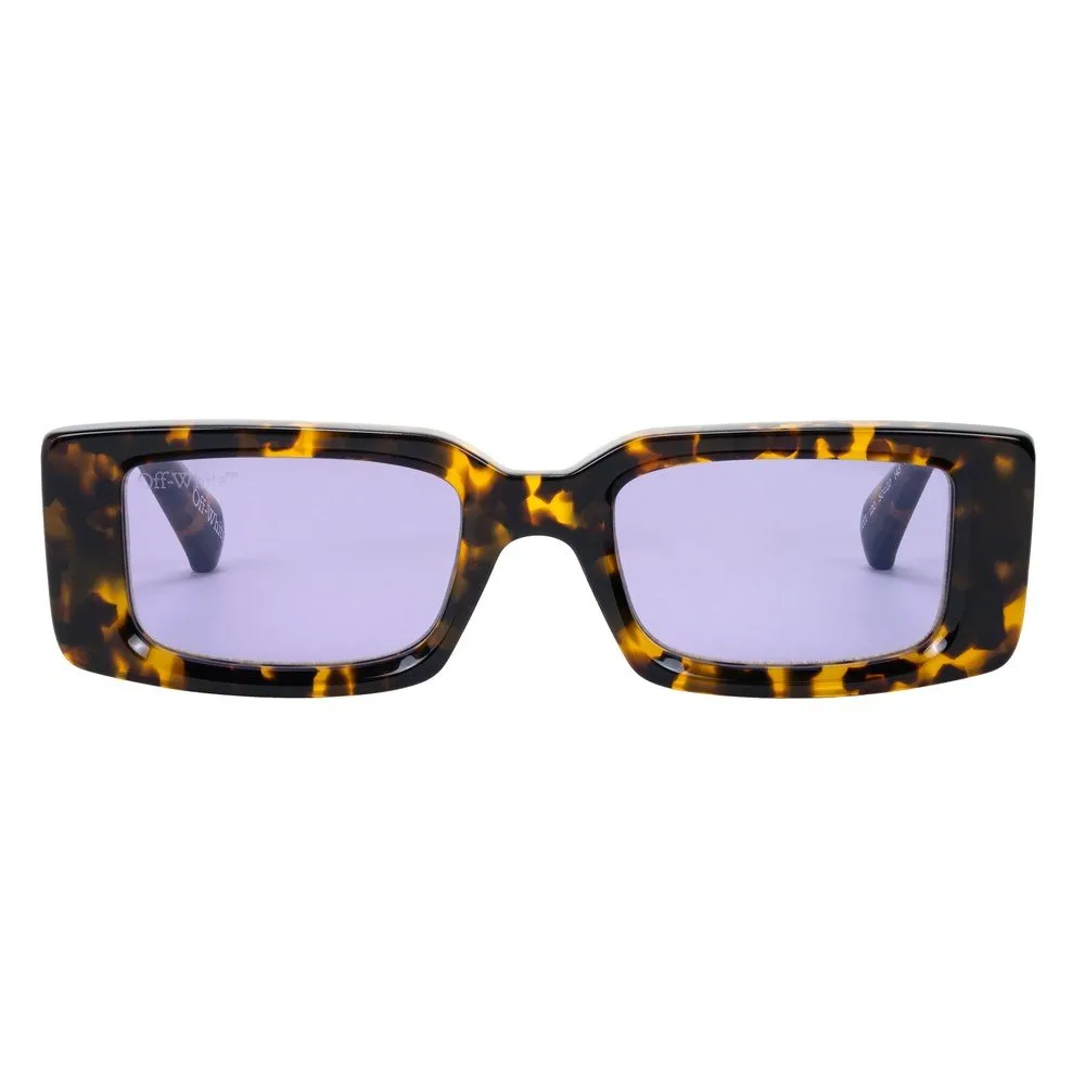 Off-White OW1071 ARTHUR 120 Occhiali da sole Acetato Havana Viola Squadrata Normale - immagine 2