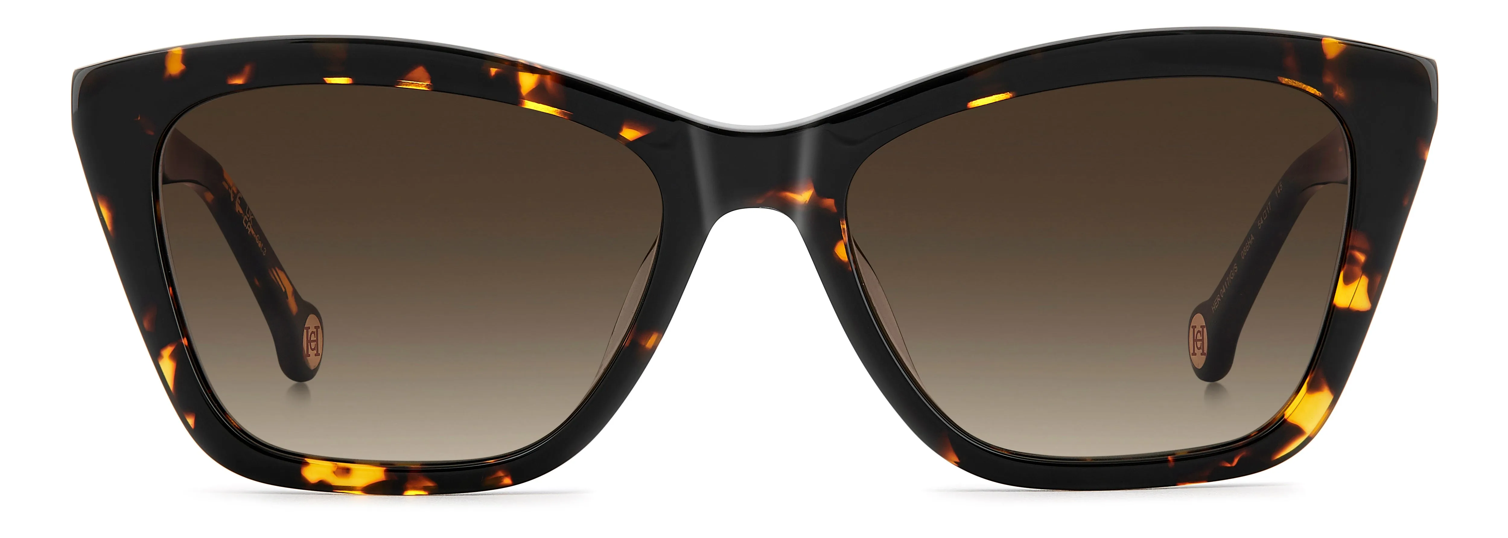 Carolina Herrera HER 0417/G/S 086/HA Occhiali da sole Acetato Havana Marrone Squadrata Normale Sfumato - immagine 2
