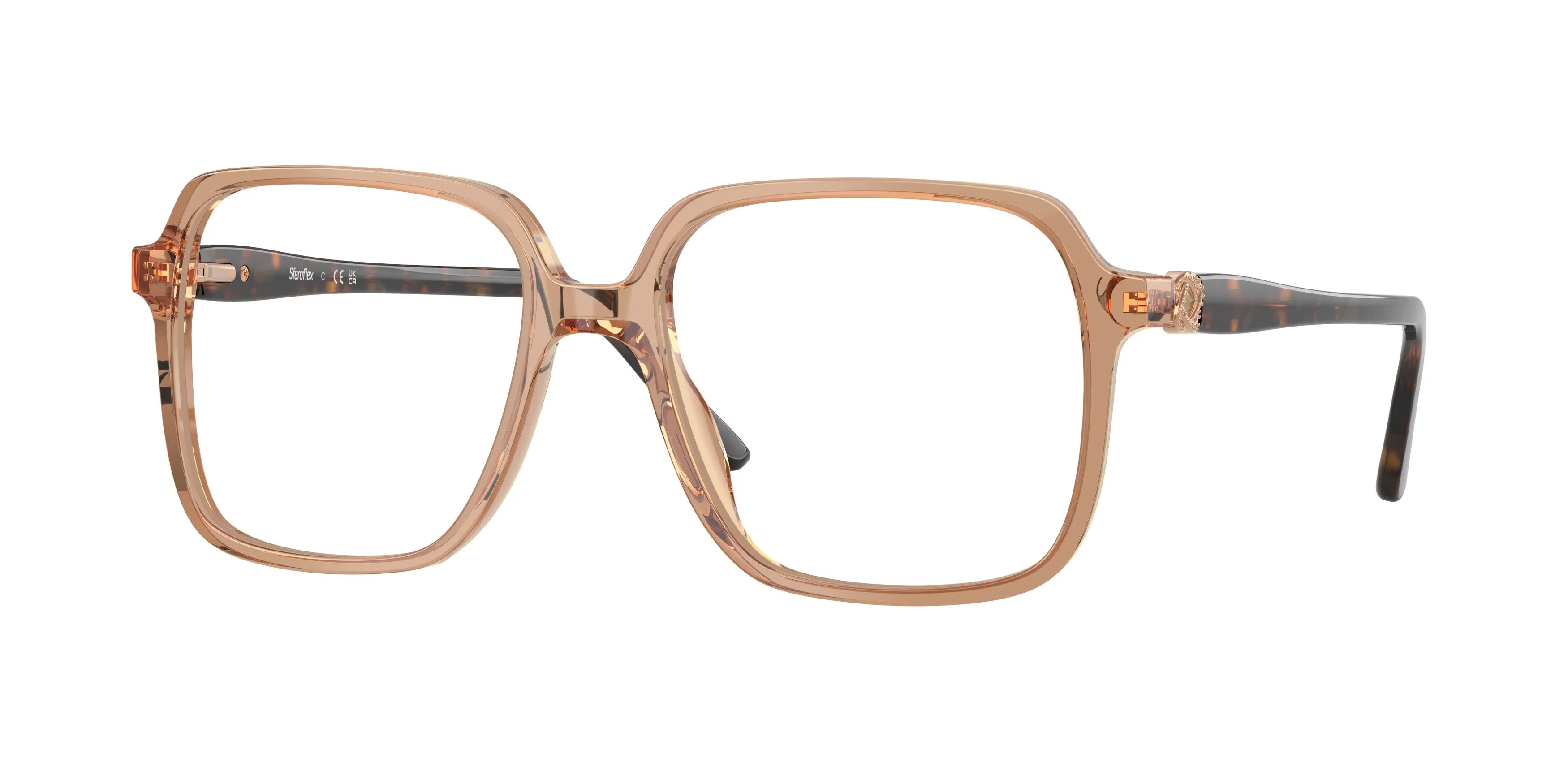 Sferoflex SF1581 C655 Montature da vista Acetato Marrone Trasparente Squadrata - immagine 1