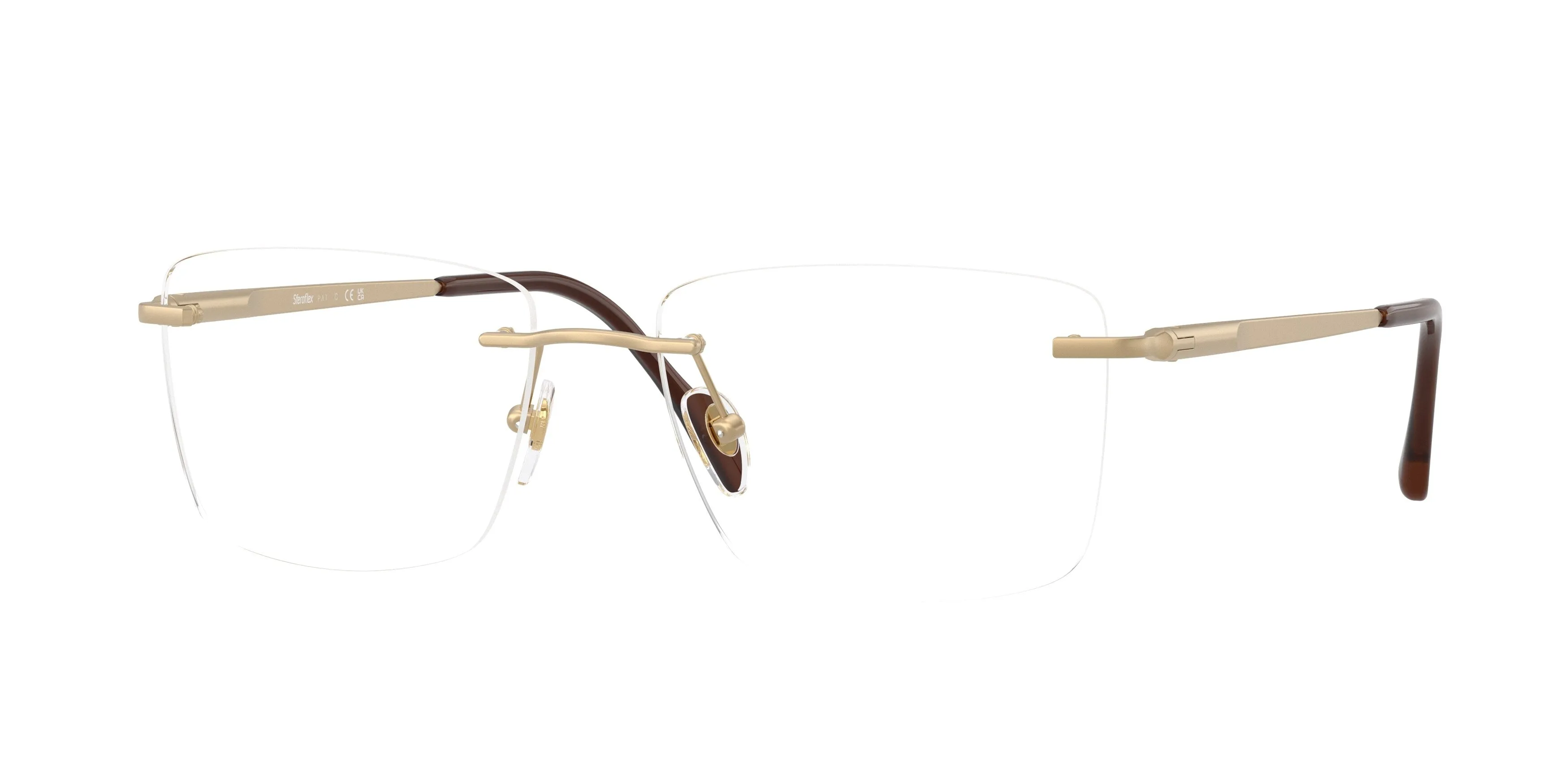 Sferoflex SF2304 440S Montature da vista Metallo Oro Trasparente Squadrata - immagine 1