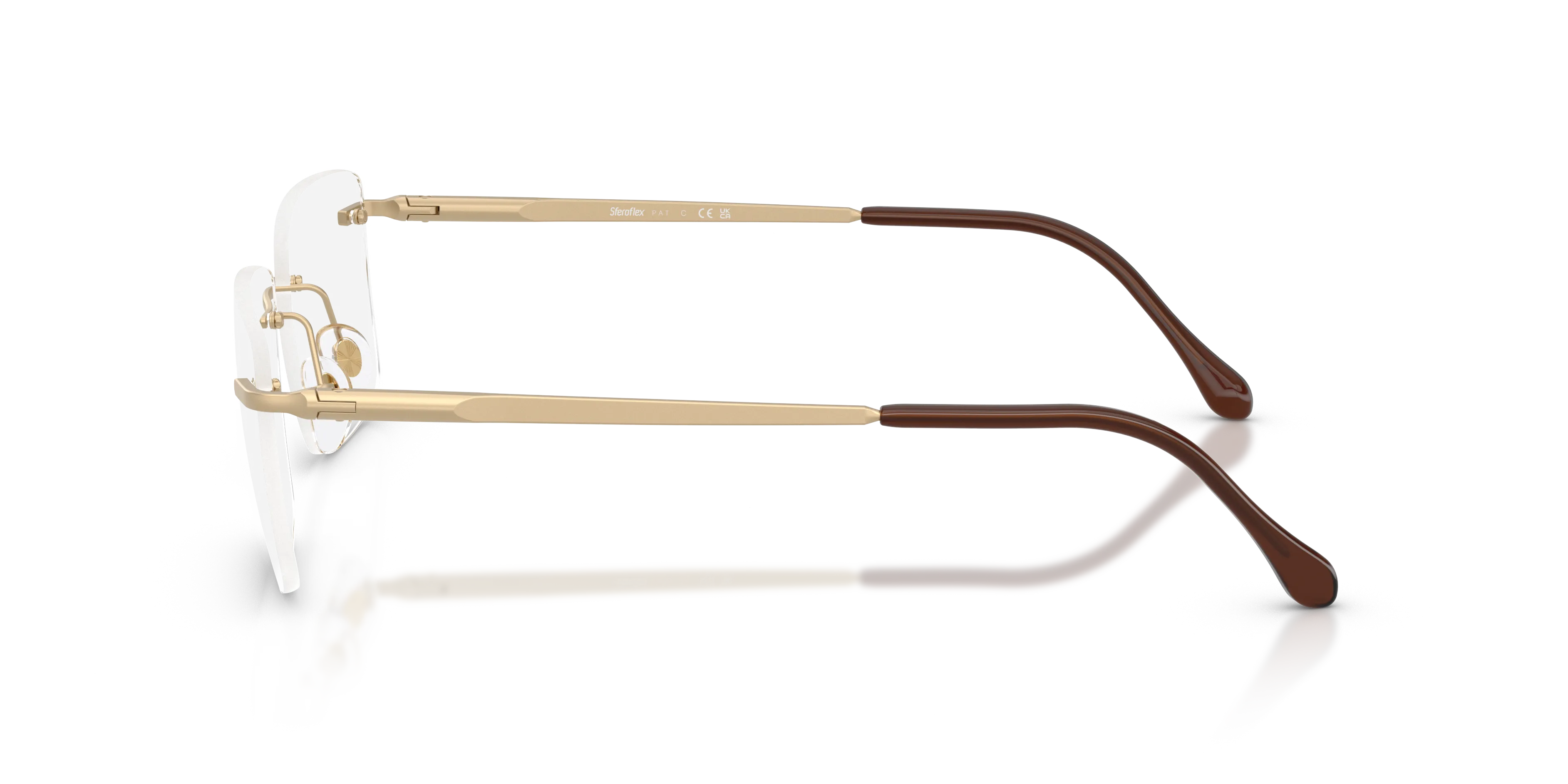 Sferoflex SF2304 440S Montature da vista Metallo Oro Trasparente Squadrata - immagine 4