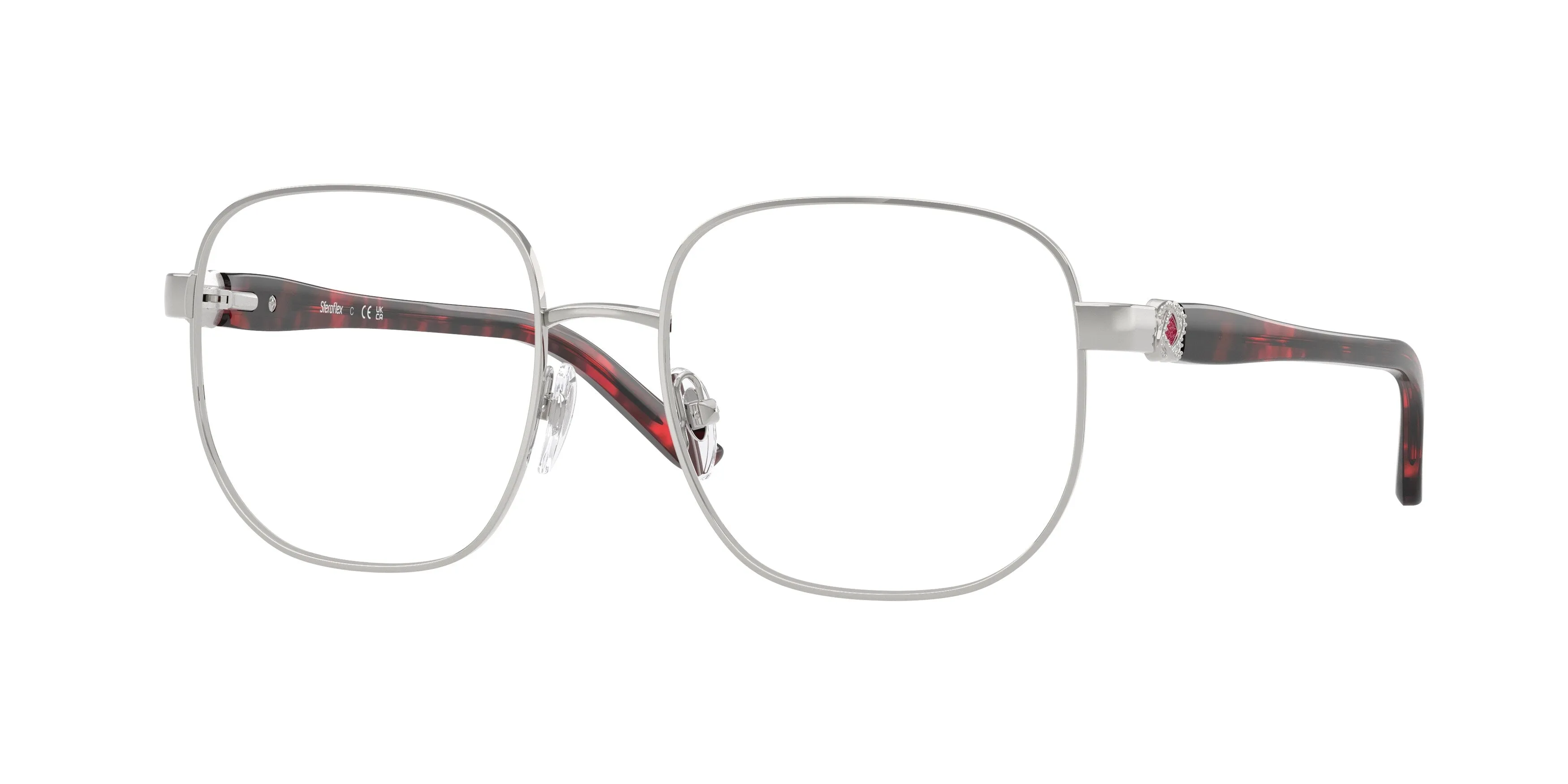 Sferoflex SF2606 103 Montature da vista Metallo Argento Trasparente Squadrata - immagine 1