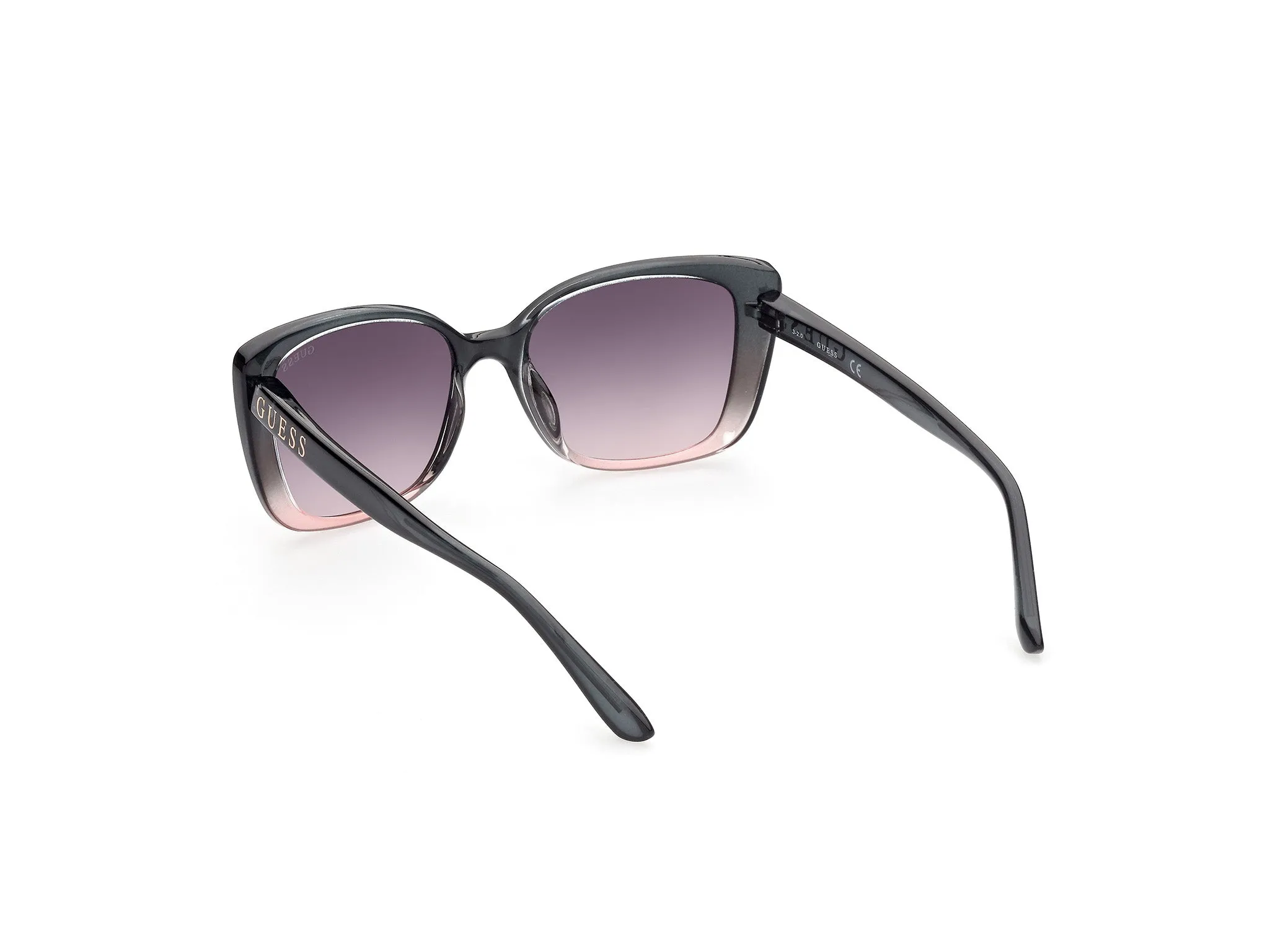 Guess GU9208 05B Occhiali da sole Iniettato Nero Fumo Squadrata Normale Sfumato - immagine 4