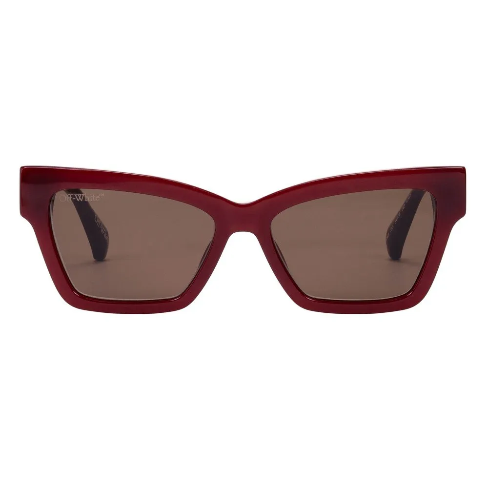 Off-White OW1069 Cincinnati 253 Occhiali da sole Acetato Bordeaux Marrone Cat Eye Normale - immagine 2