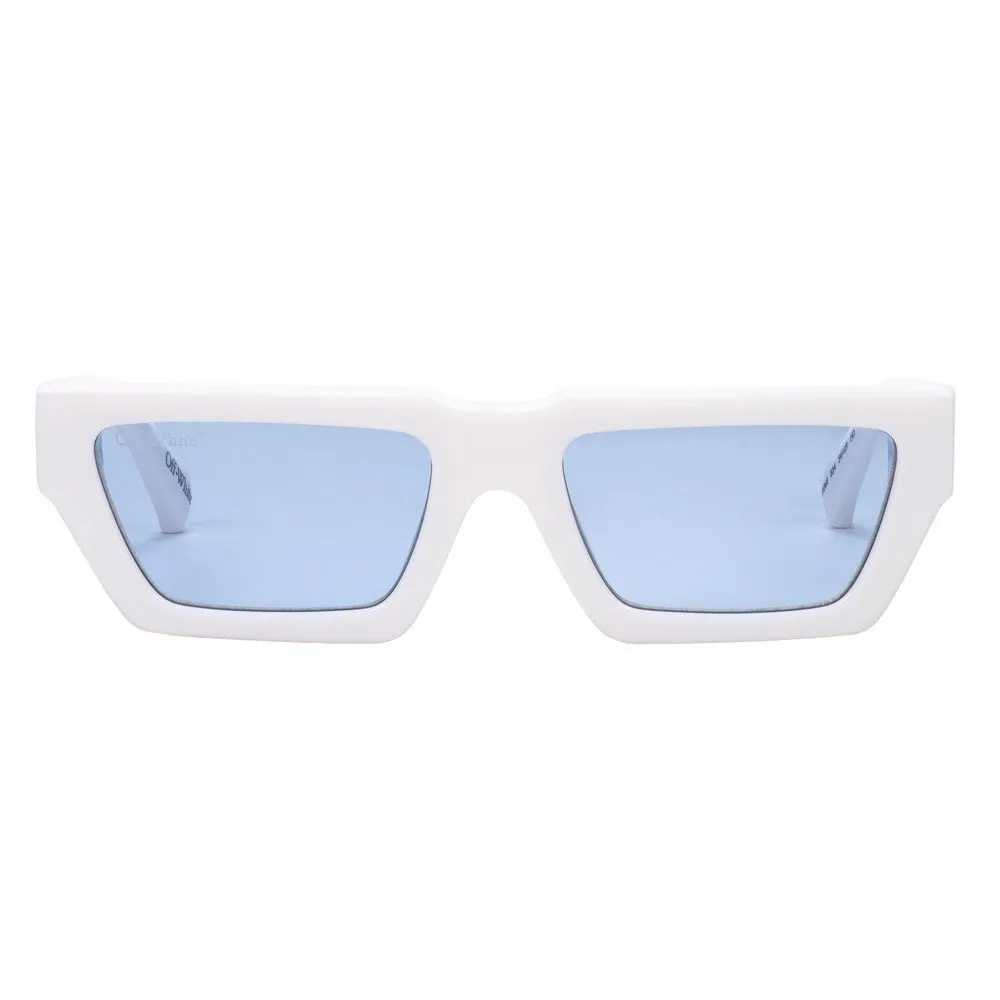 Off-White OW1068 MANCHESTER 824 Occhiali da sole Acetato Bianco Blu Cat Eye Normale - immagine 2