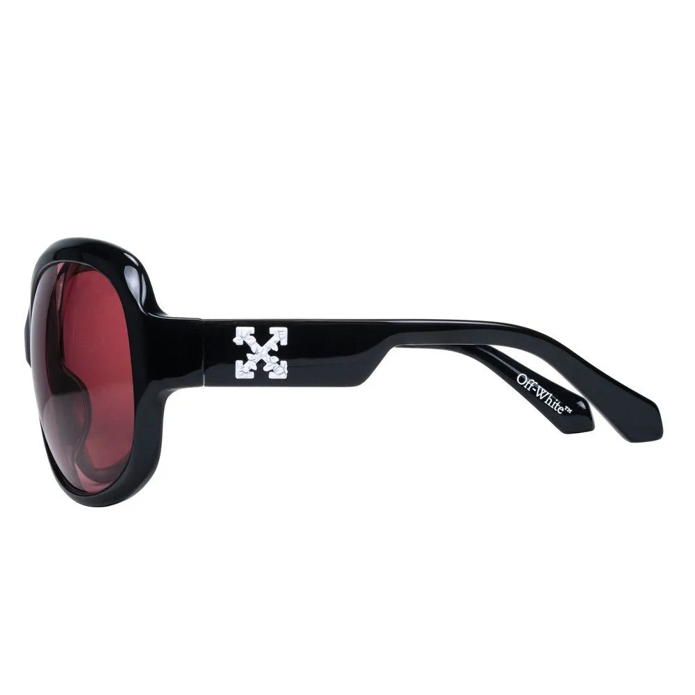 Off-White OW1067 ELLINGTON 021 Occhiali da sole Acetato Nero Rosso Squadrata Normale - immagine 3