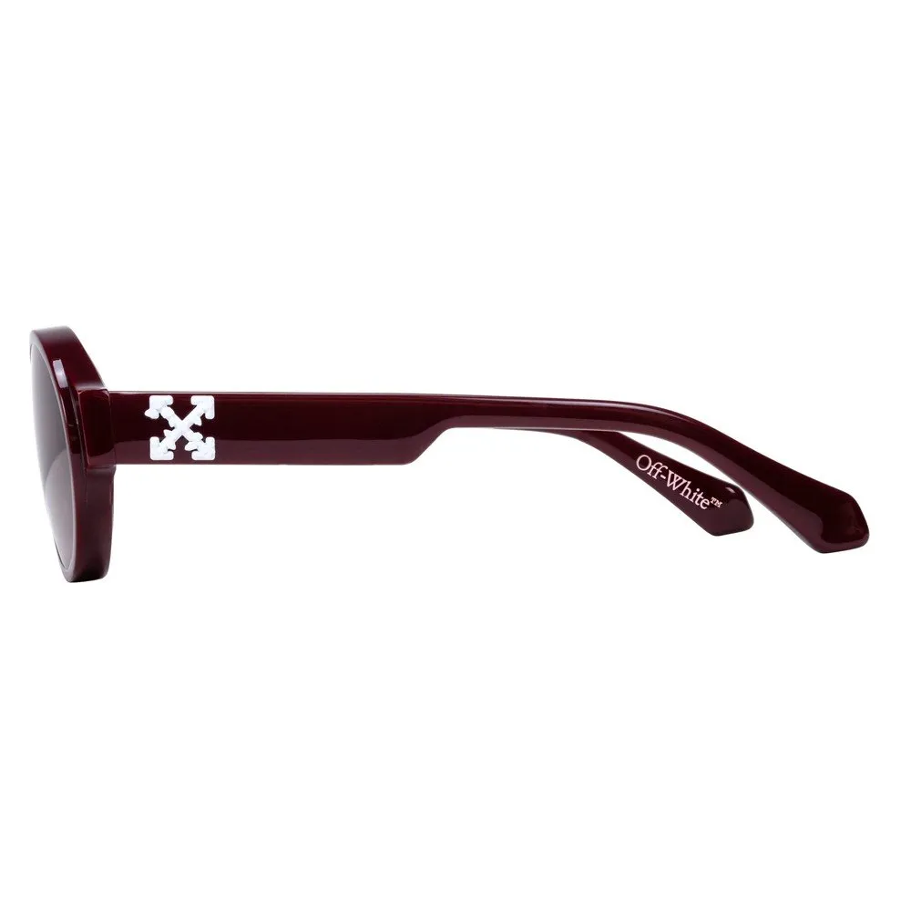 Off-White OW1066 SINCLAIR 253 Occhiali da sole Acetato Bordeaux Rosso Rotonda Normale - immagine 3