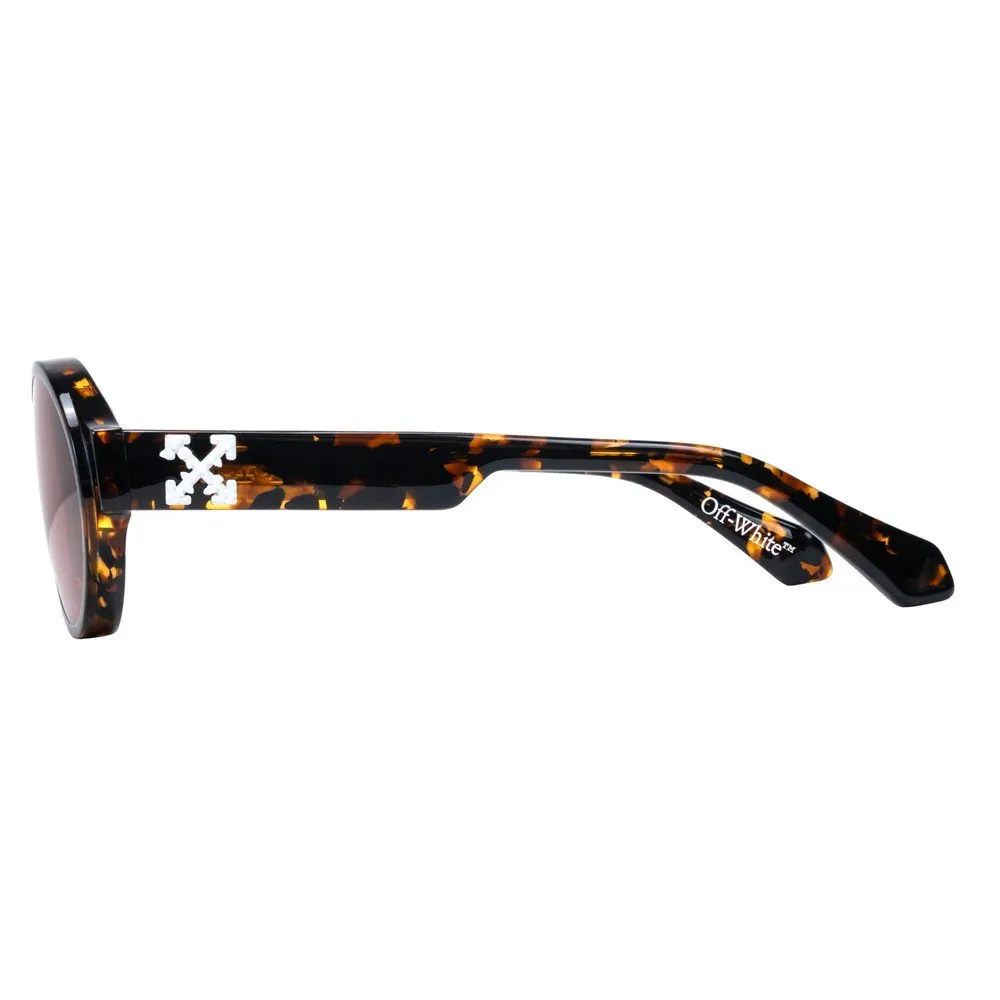 Off-White OW1066 SINCLAIR 162 Occhiali da sole Acetato Havana Marrone Rotonda Normale - immagine 3
