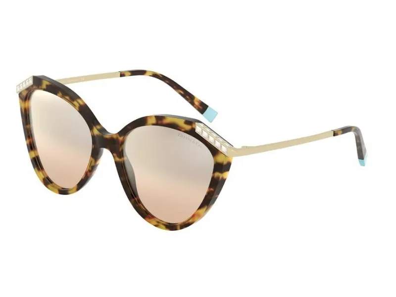 Tiffany TF4173B 80643D Occhiali da sole Acetato Tartaruga Marrone Cat Eye Normale Sfumato - immagine 1