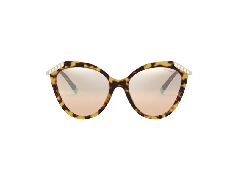 Tiffany TF4173B 80643D Occhiali da sole Acetato Tartaruga Marrone Cat Eye Normale Sfumato - immagine 2