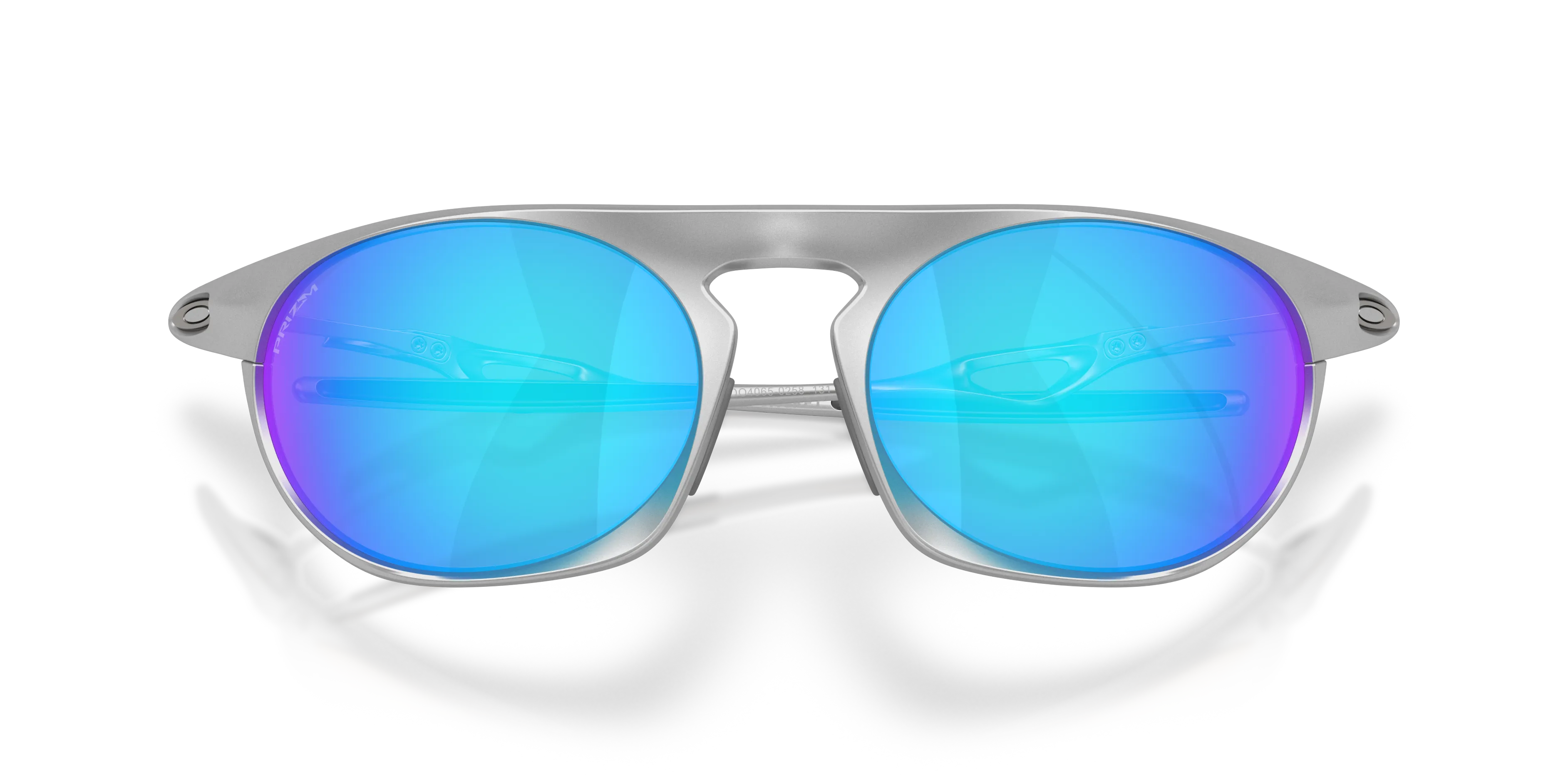 Oakley OO4065 NEO JACKET 406502 Occhiali da sole Alluminio Argento Blu Rotonda Normale - immagine 2