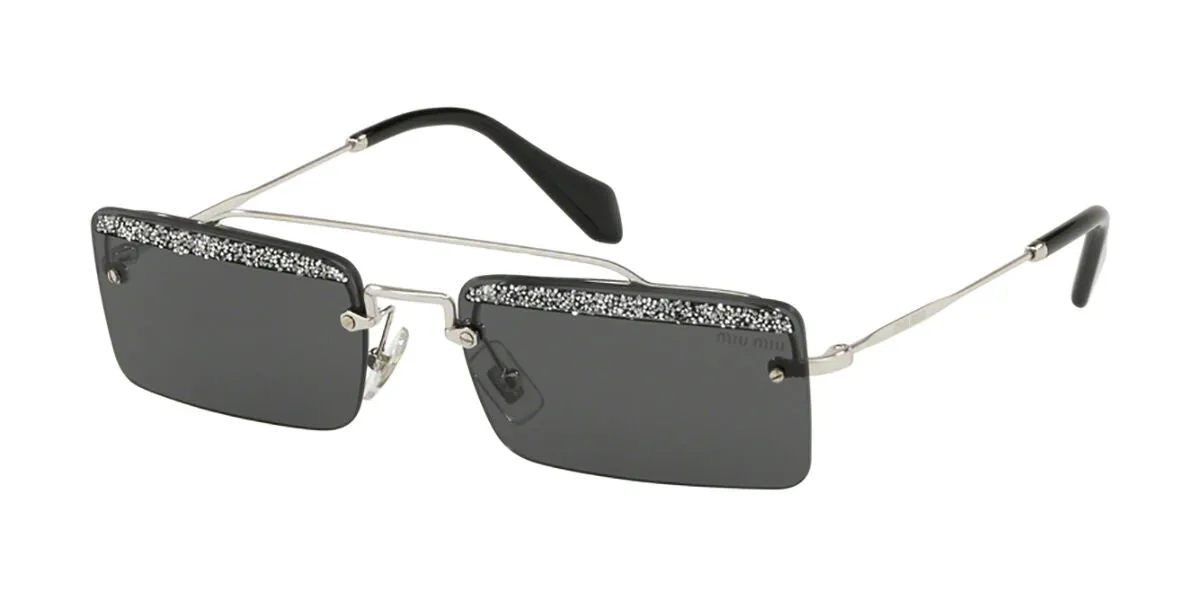 Miu Miu MU 59TS SPECIAL PROJECT KJL1A1 Occhiali da sole Metallo Argento Grigio Cat Eye Normale - immagine 1