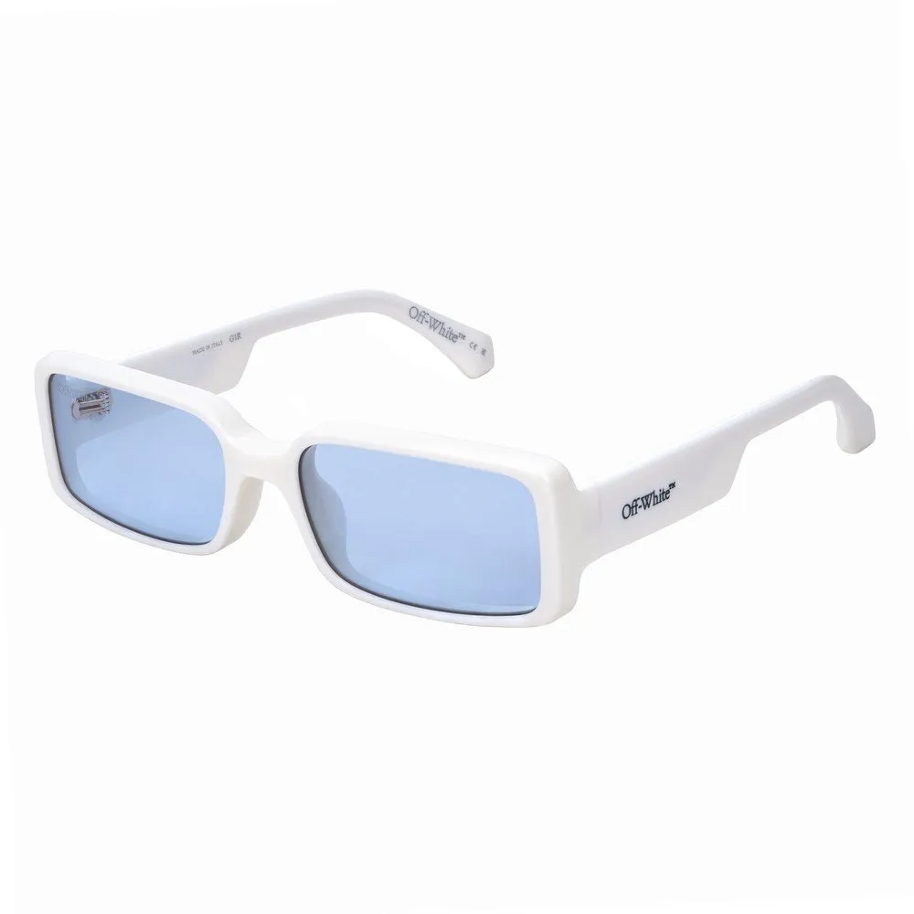 Off-White OW1064 SPENCER 824 Occhiali da sole Acetato Bianco Blu Squadrata Normale - immagine 1