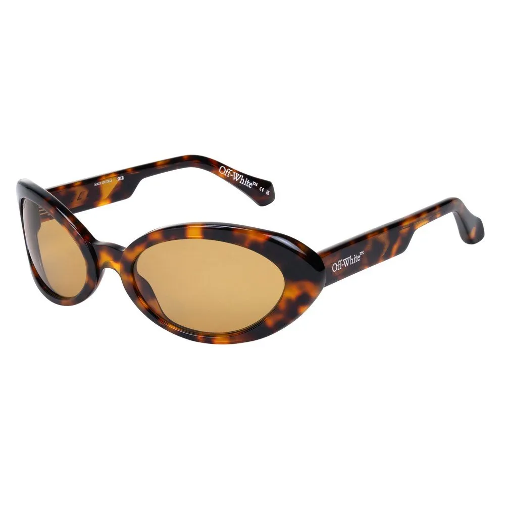 Off-White OW1063 HALE 128 Occhiali da sole Acetato Havana Marrone Rotonda Normale - immagine 1