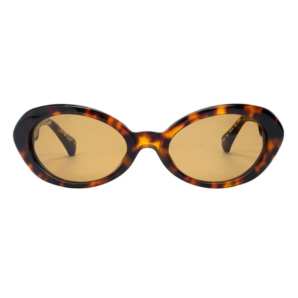 Off-White OW1063 HALE 128 Occhiali da sole Acetato Havana Marrone Rotonda Normale - immagine 2