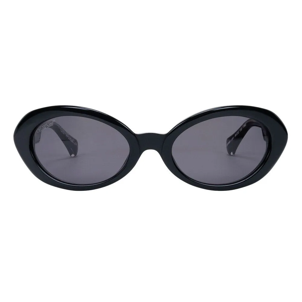 Off-White OW1063 HALE 091 Occhiali da sole Acetato Nero Grigio Rotonda Normale - immagine 2