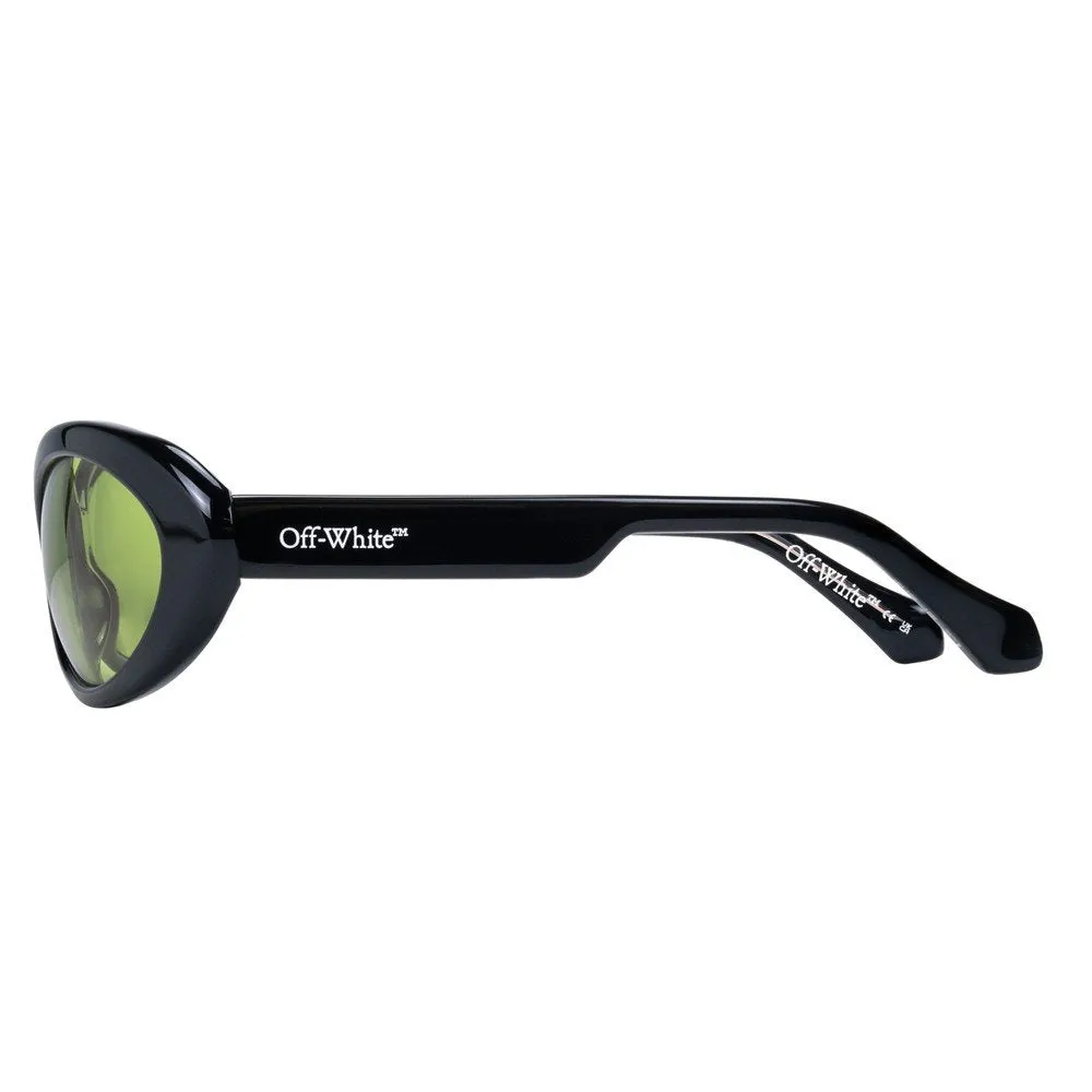 Off-White OW1063 HALE 051 Occhiali da sole Acetato Nero Verde Rotonda Normale - immagine 3