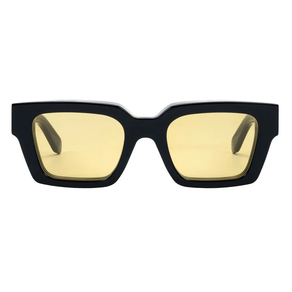 Off-White OW1022 VIRGIL 041 Occhiali da sole Acetato Nero Giallo Squadrata Normale - immagine 2