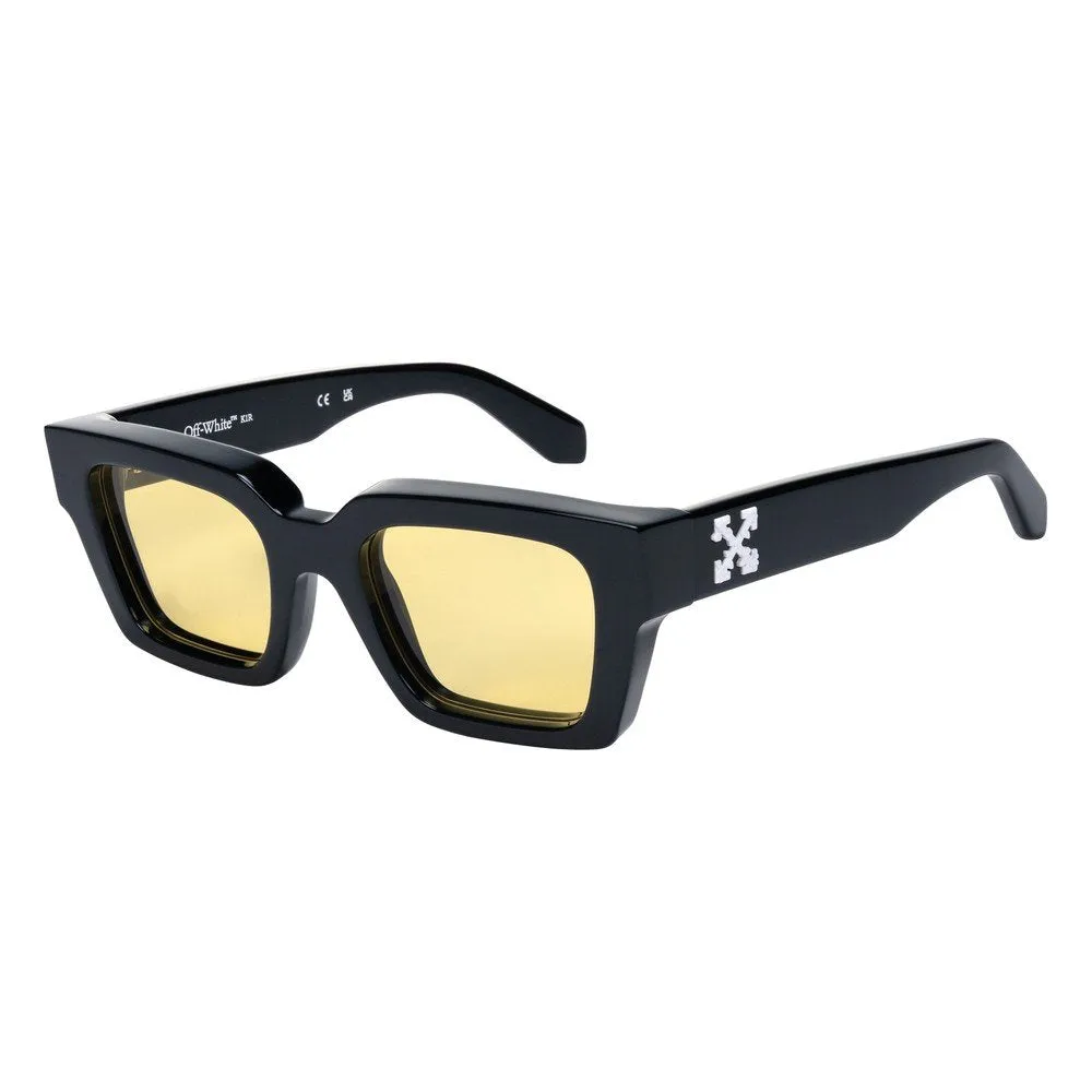 Off-White OW1022 VIRGIL 041 Occhiali da sole Acetato Nero Giallo Squadrata Normale - immagine 1
