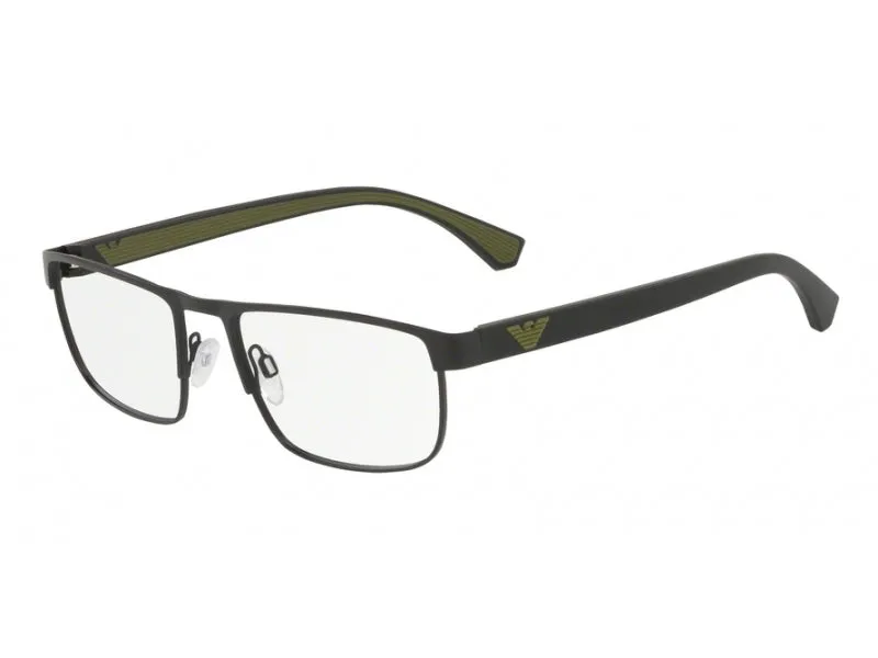 Emporio Armani EA1086 3001 Montature da vista Metallo Nero Trasparente Squadrata Normale - immagine 1