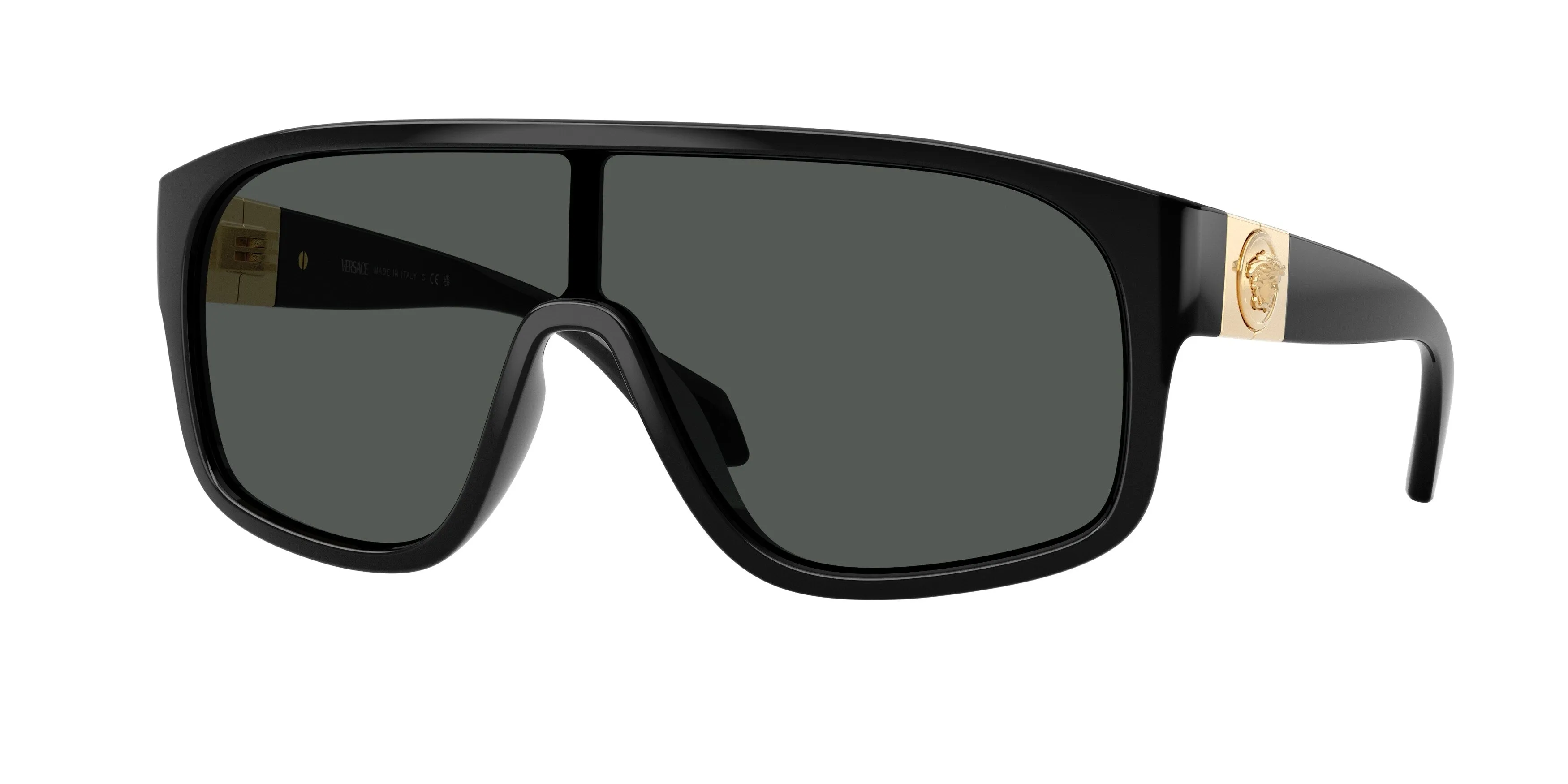 Versace VE4526U GB1/87 Occhiali da sole Iniettato Nero Grigio Squadrata Normale - immagine 1